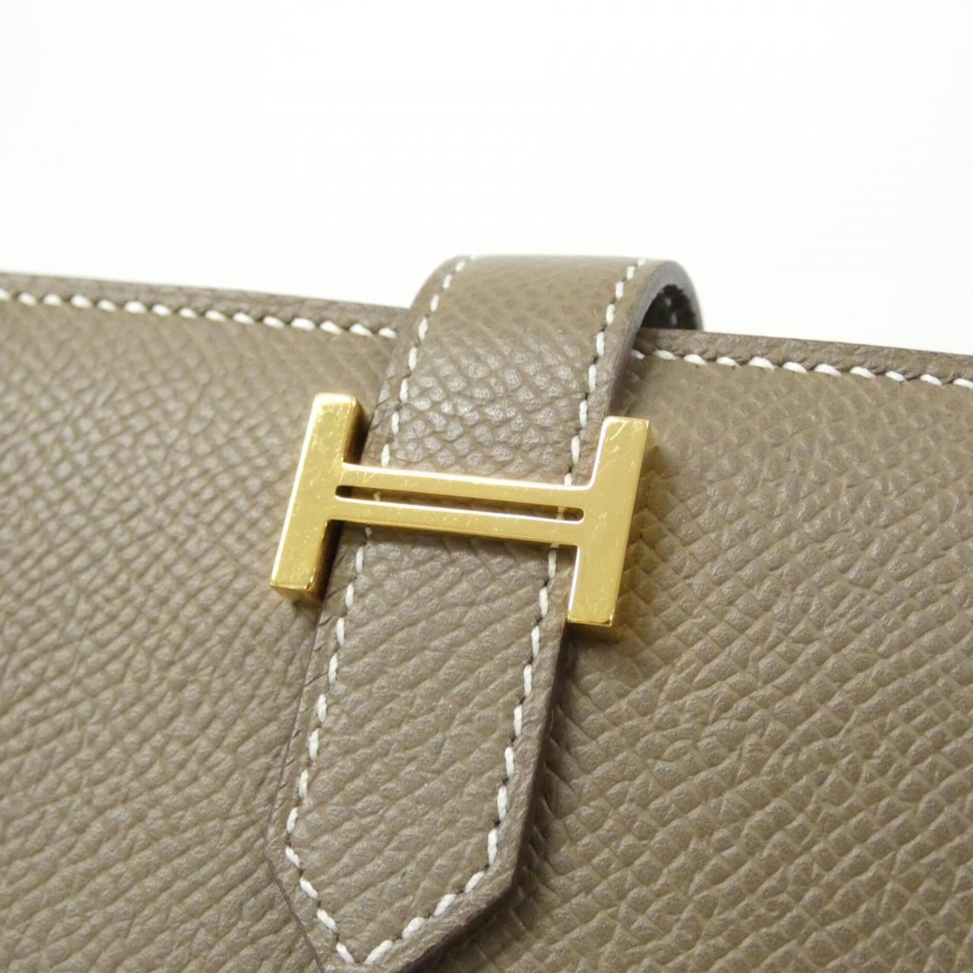 Hermes Etoupe Gray Epsom Leather Wallet (Bi-Fold) (Pre-Owned)
