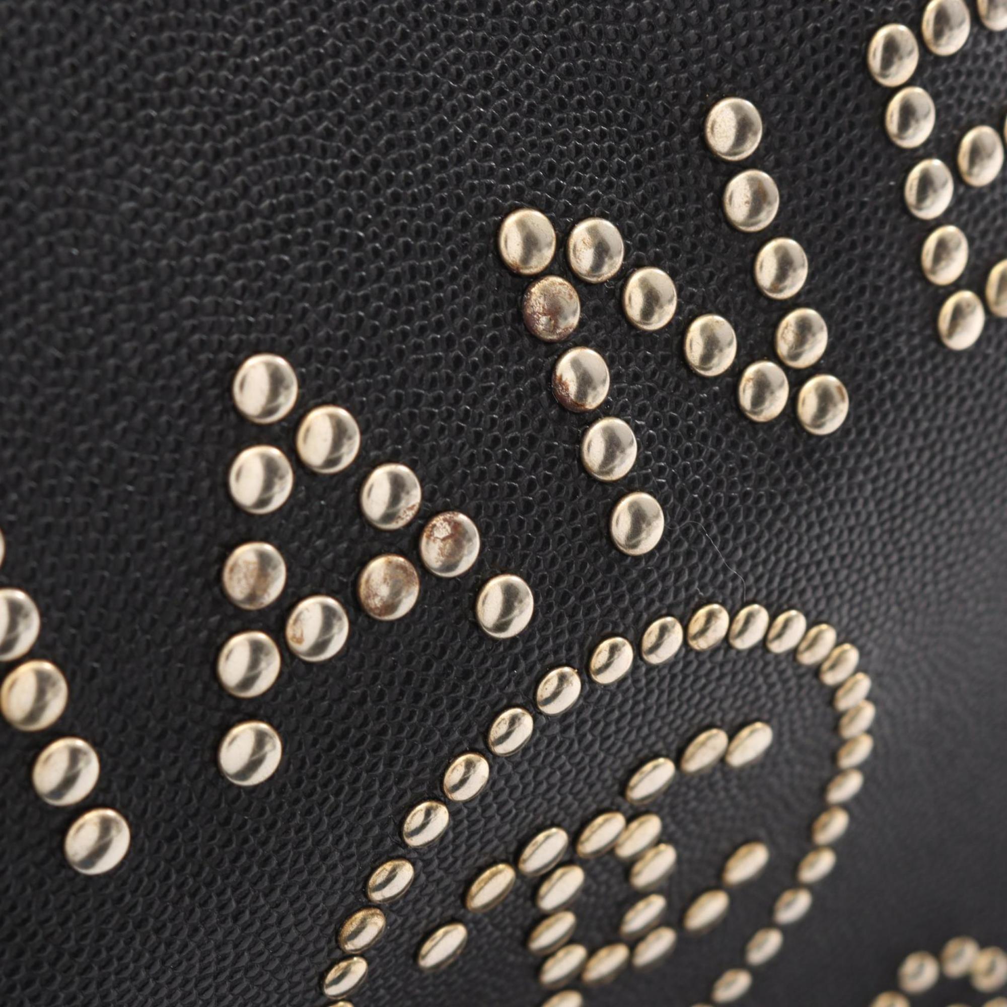 Chanel Black Leather Handbag Shoulder Bag (Pre-Owned)