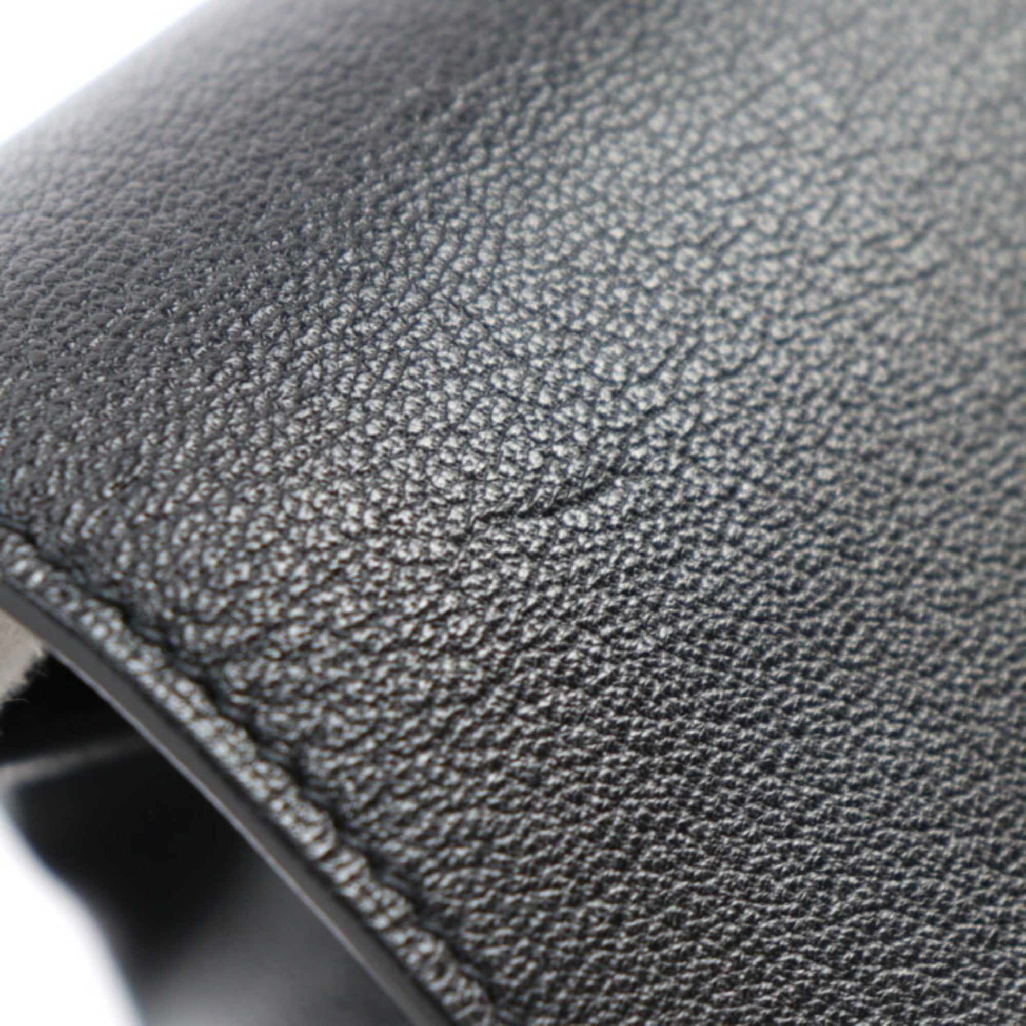 Hermes Black Chevre Leather Clutch Bag Handbag (Pre-Owned)
