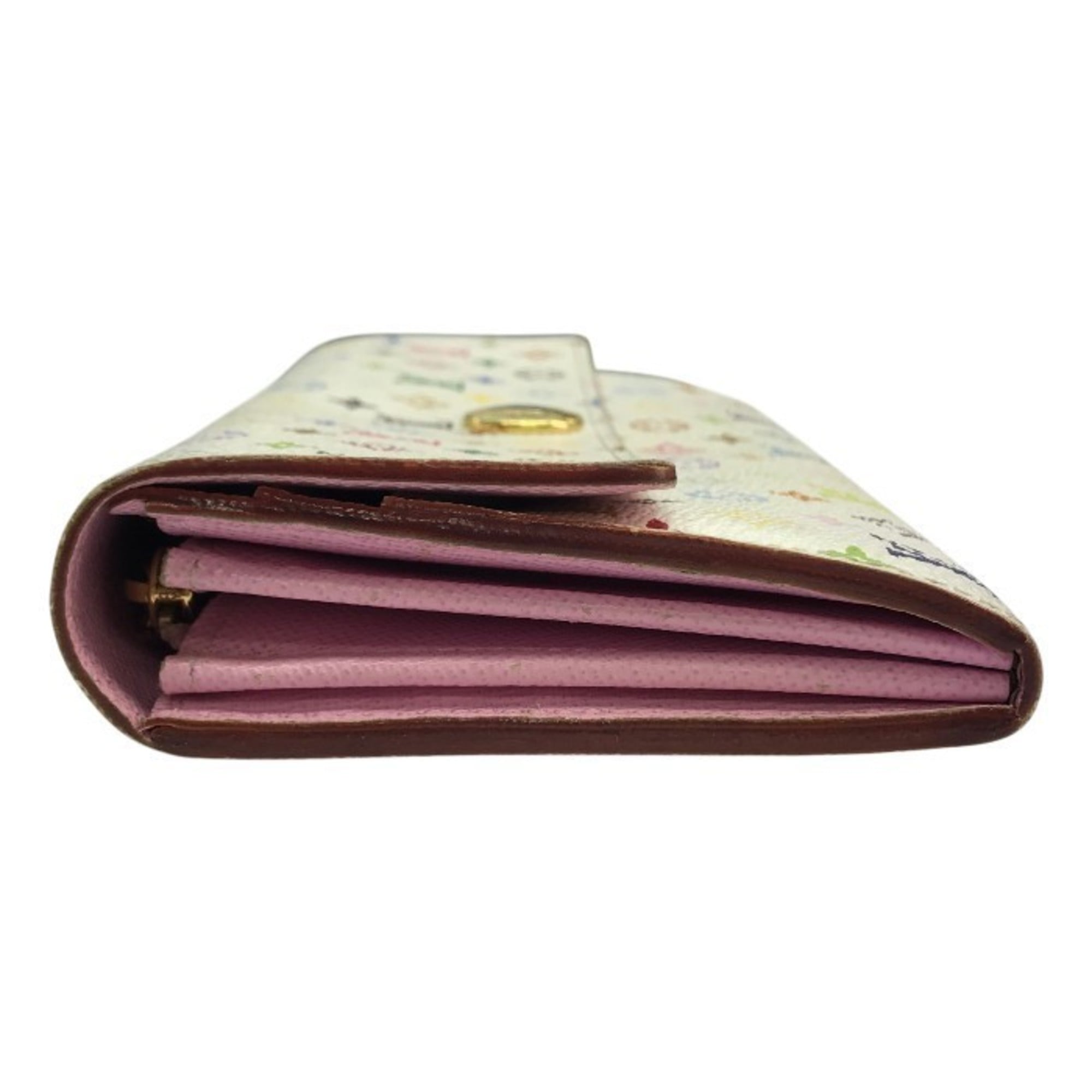 Louis Vuitton Blanc Monogram Multi-Color White Monogram Multicolore Long Wallet (Bi-Fold) (Pre-Owned)