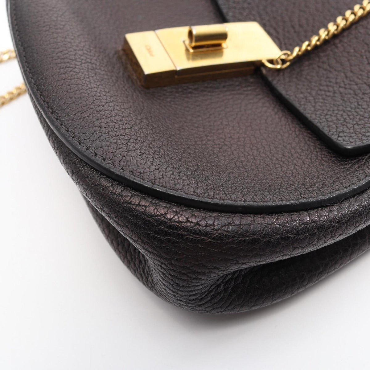 Chloé Black Leather Handbag Shoulder Bag (Pre-Owned)