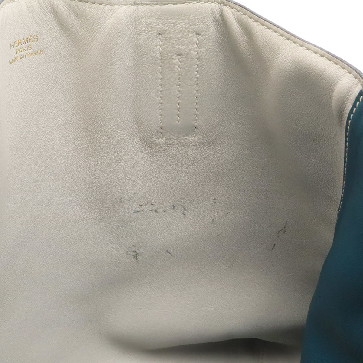 Hermes Blue Leather Tote Bag (Pre-Owned)