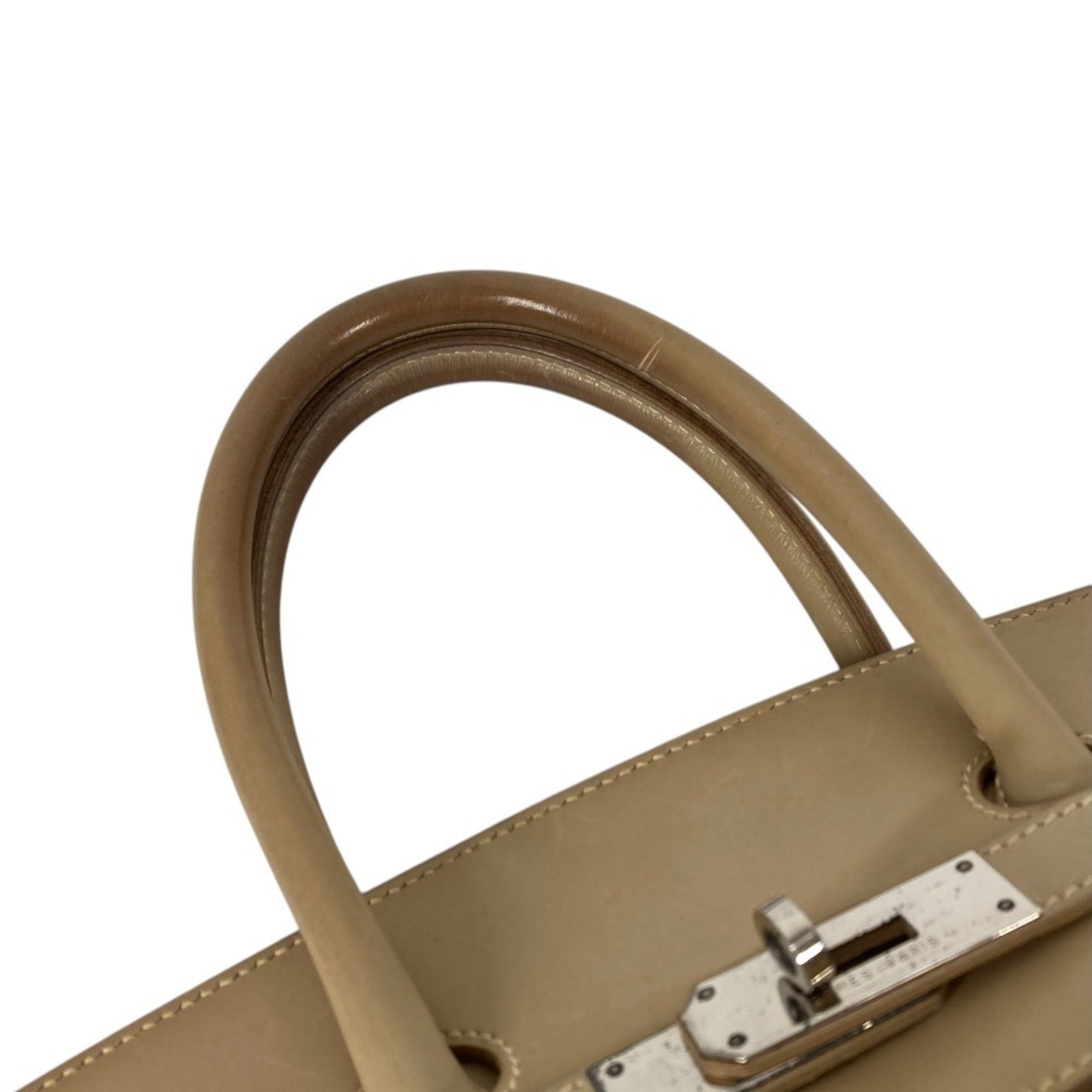 Hermes Multi-Color White Leather Handbag Tote Bag (Pre-Owned)