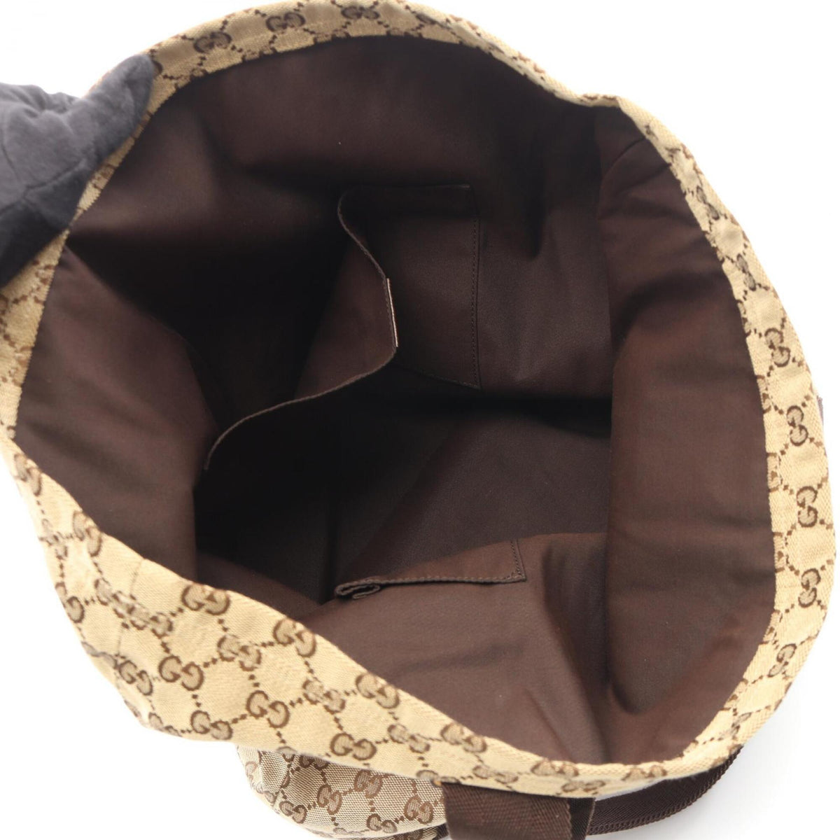 Gucci Beige Brown Gg Canvas Handbag Tote Bag (Pre-Owned)