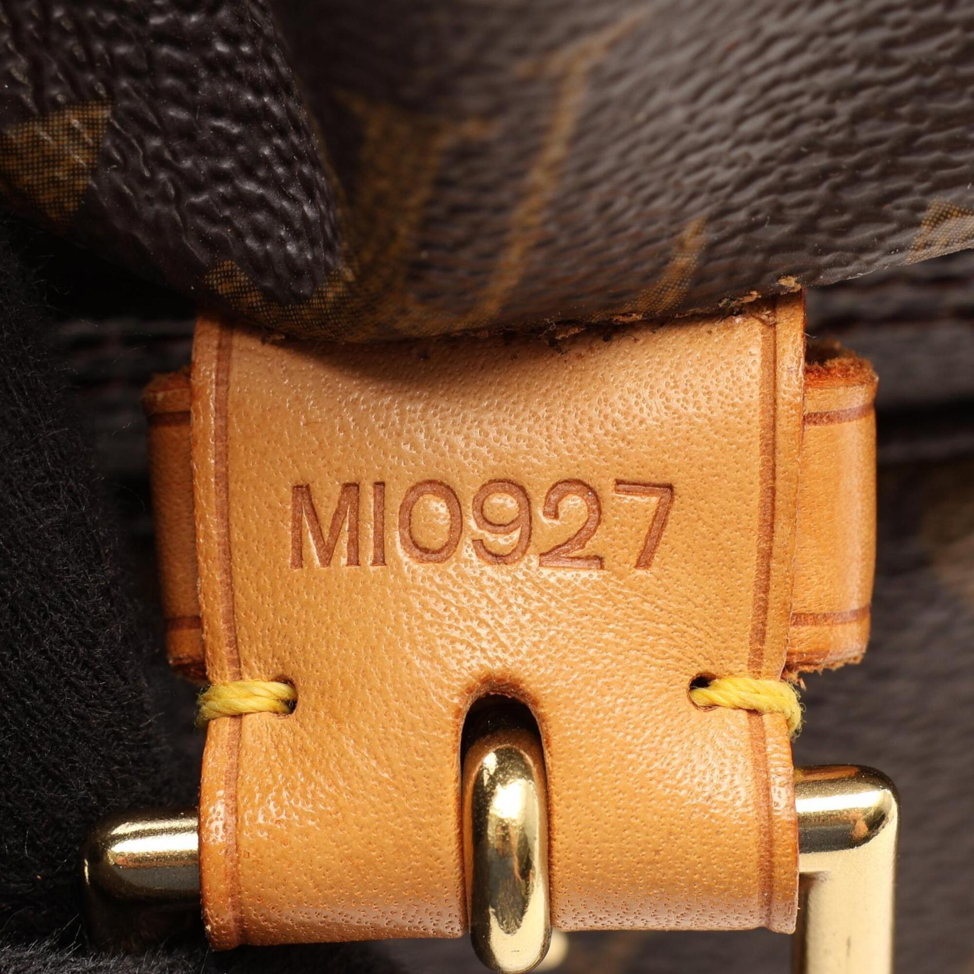 Louis Vuitton Monogram Brown Coated Canvas Leather Backpack (Pre-Owned)
