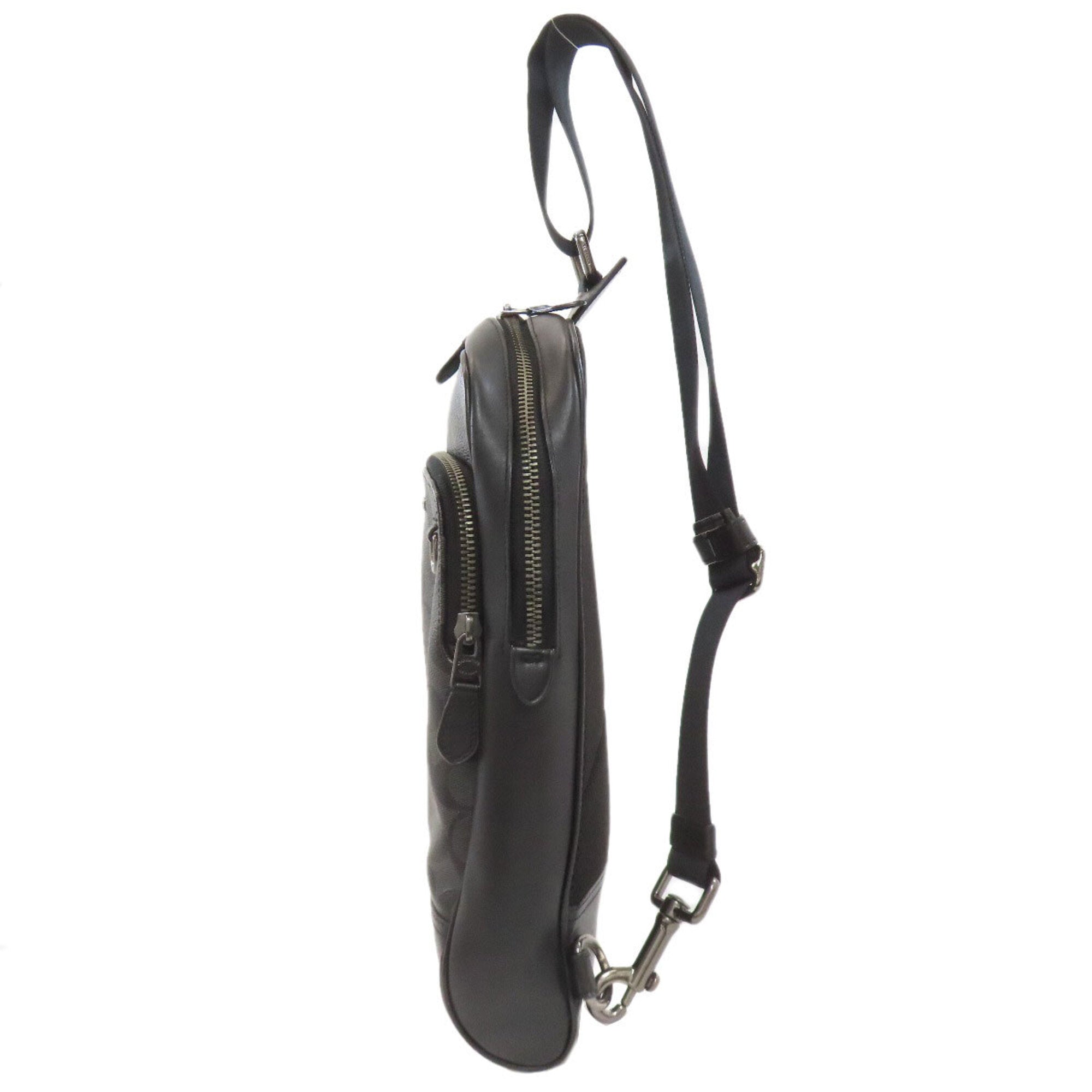 Coach Signature Gray Pvc Sling Bag (Pre-Owned)