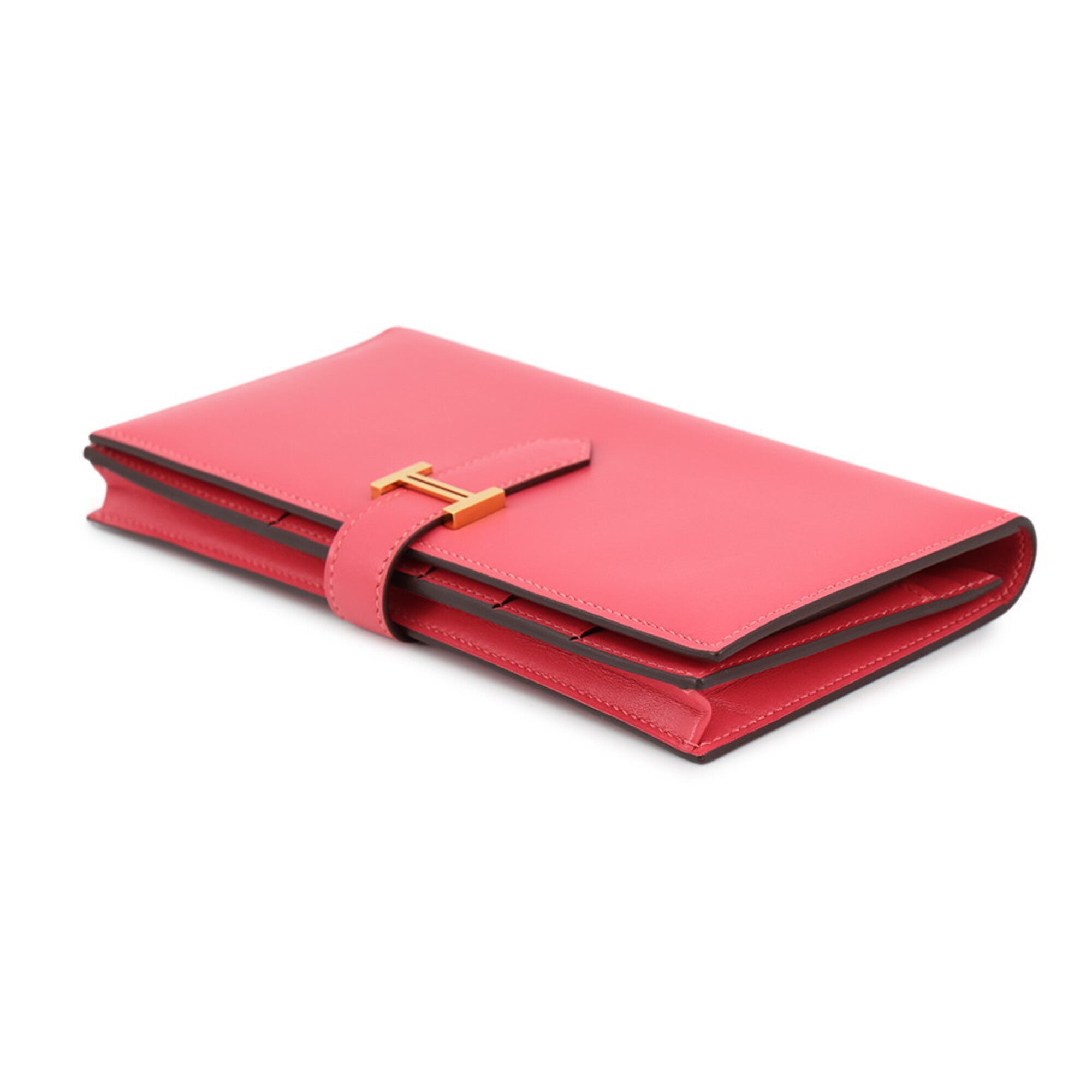 Hermes Tadelakt Leather Long Wallet (Bi-Fold) (Pre-Owned)