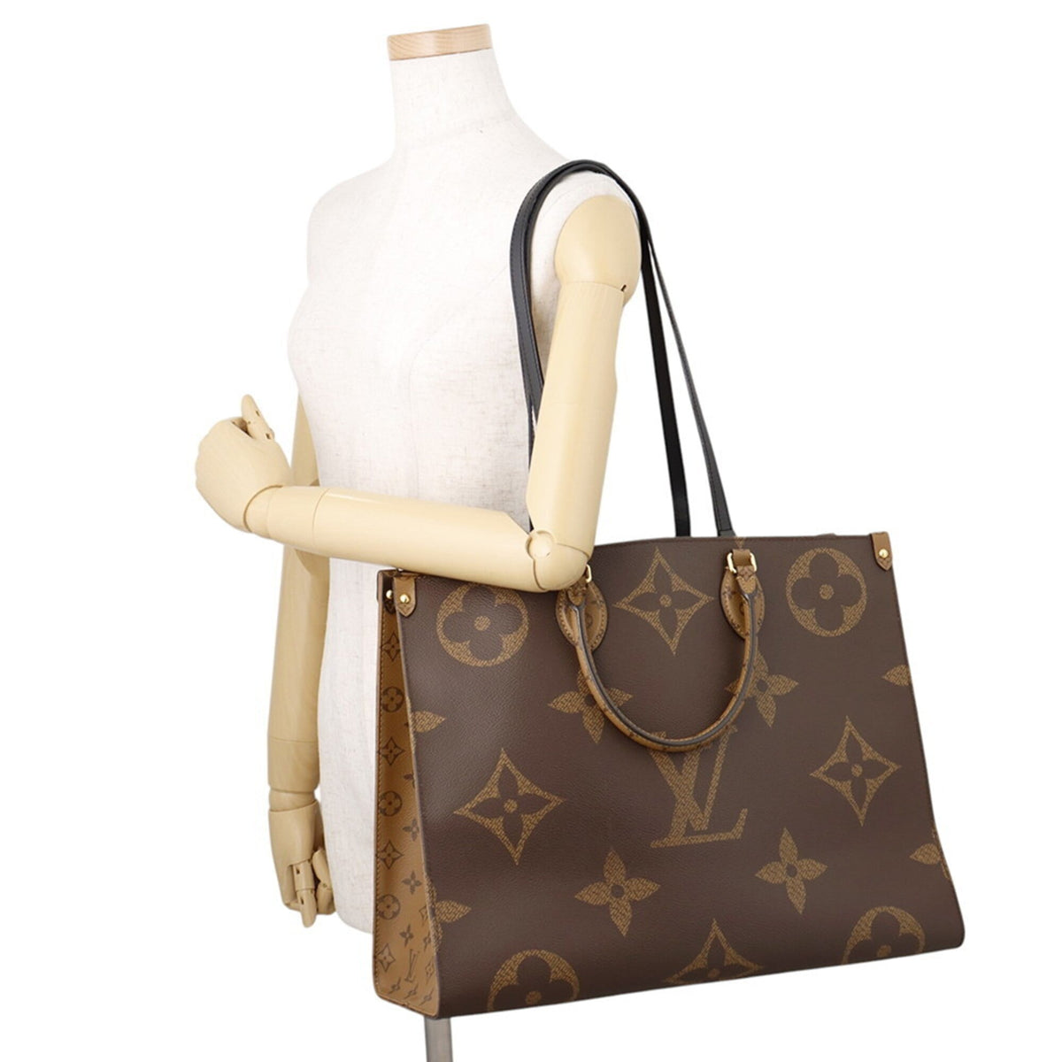 Louis Vuitton Monogram Reverse Red Color Monogram Reverse Monogram Handbag Tote Bag (Pre-Owned)
