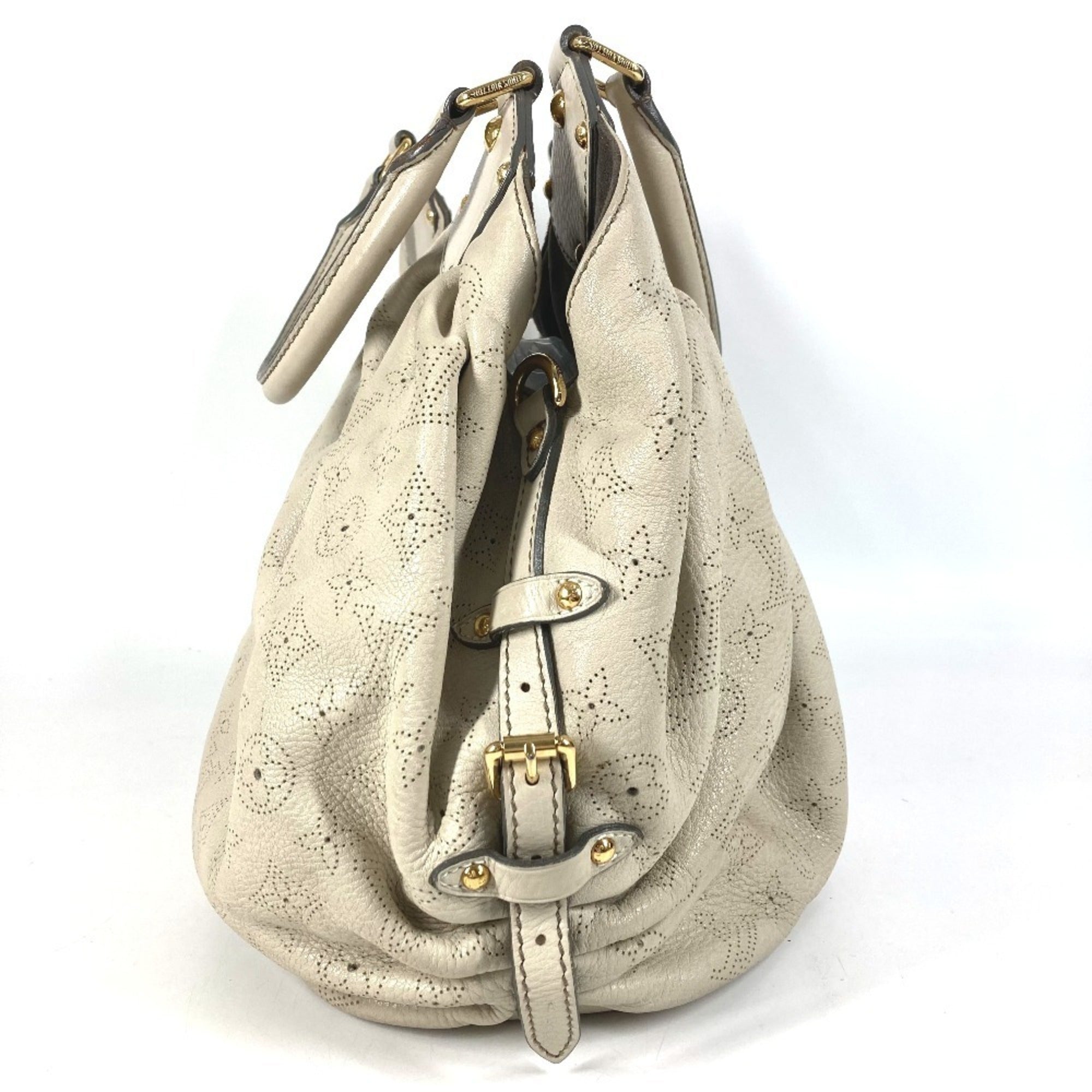 Louis Vuitton Mahina White Mahina Leather Handbag Shoulder Bag (Pre-Owned)