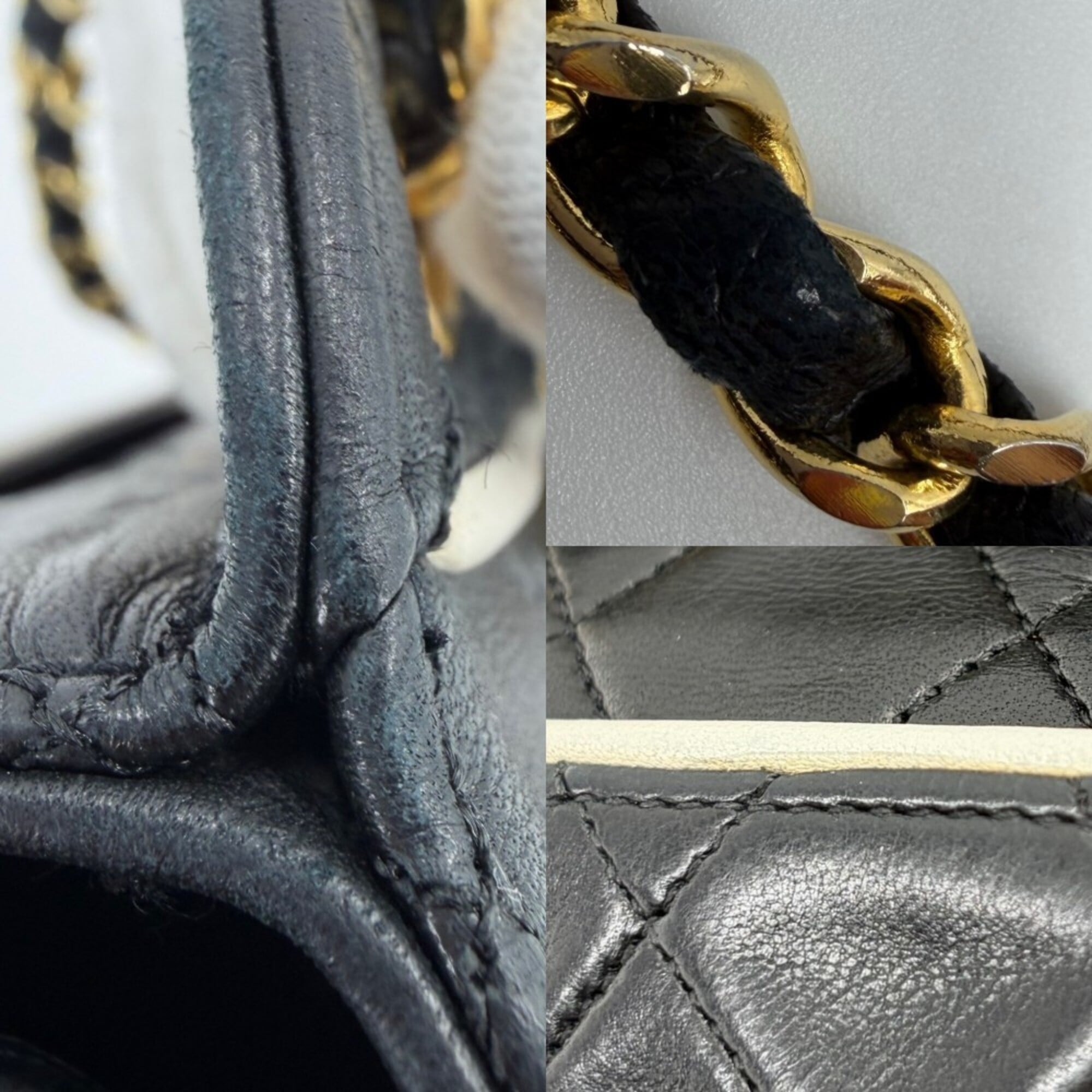 Chanel Matelasse Black Leather Shoulder Bag (Pre-Owned)