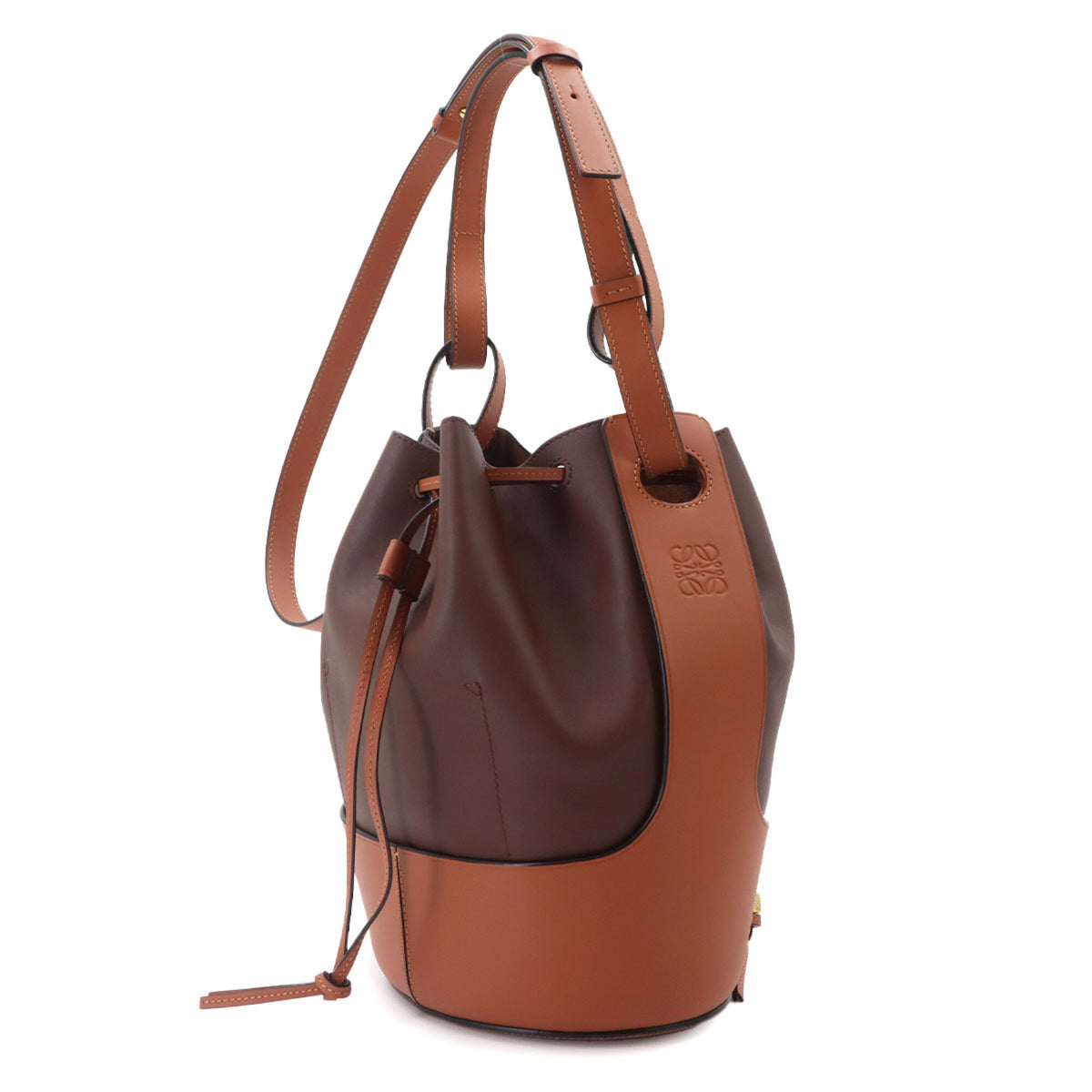 Loewe Brown Leather Handbag Shoulder Bag (Pre-Owned)