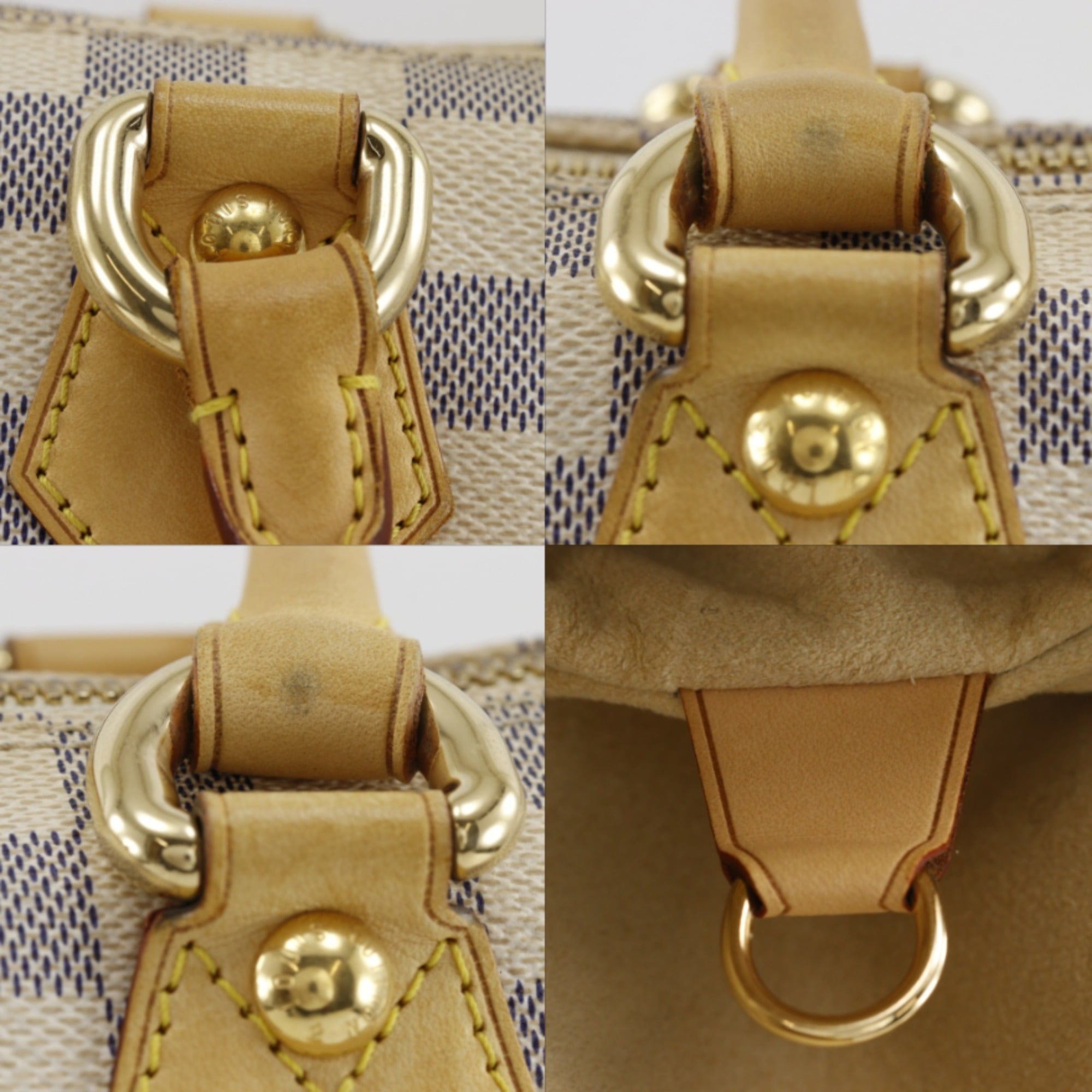 Louis Vuitton White Damier Azur Tote Bag (Pre-Owned)