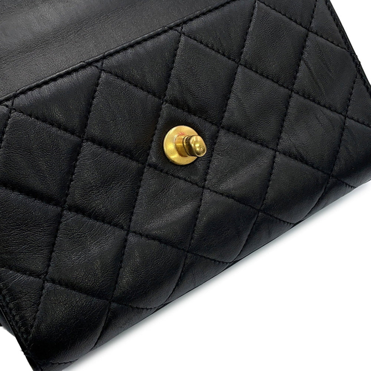 Chanel Matelasse Black Leather Handbag Shoulder Bag (Pre-Owned)