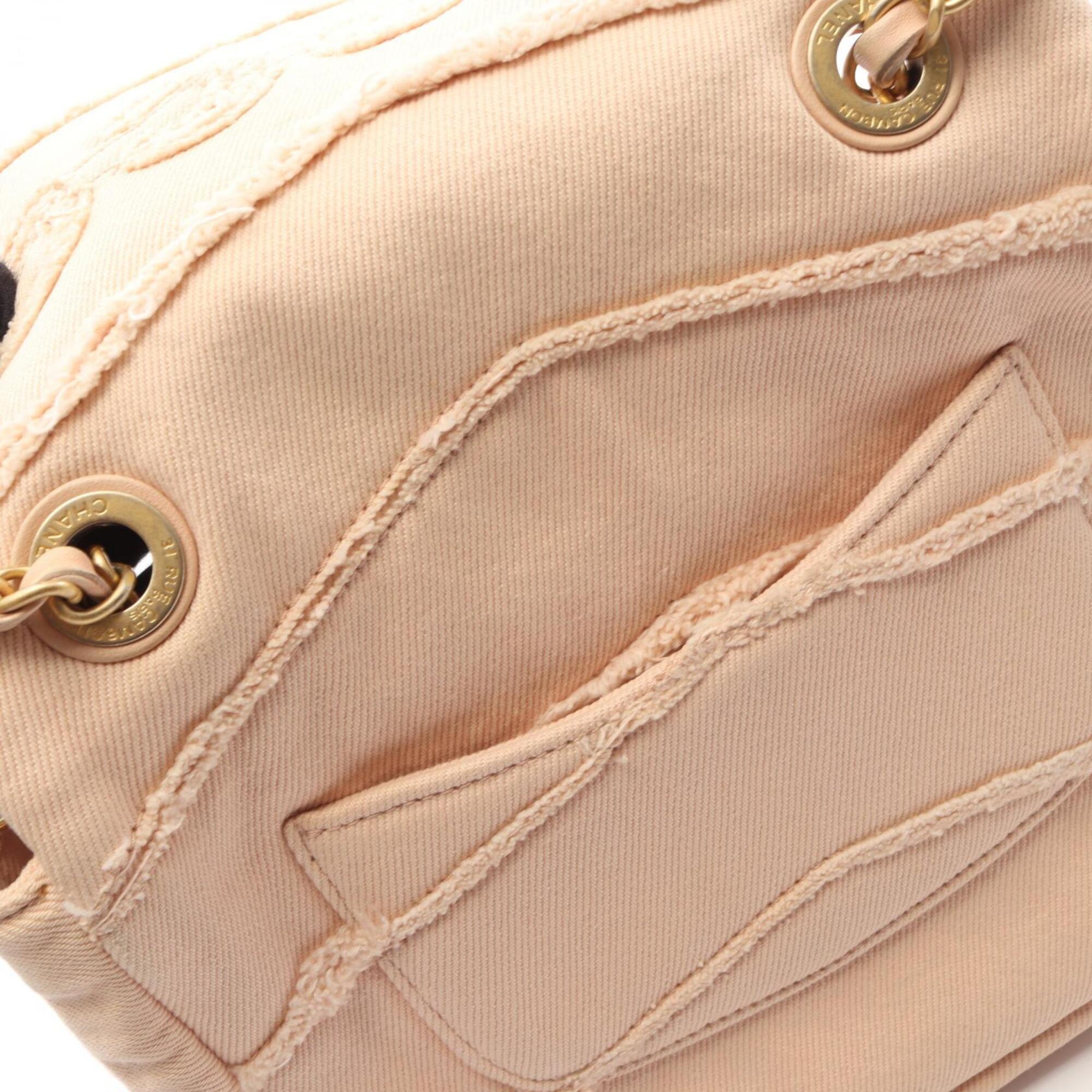 Chanel Pink Denim Handbag Shoulder Bag (Pre-Owned)