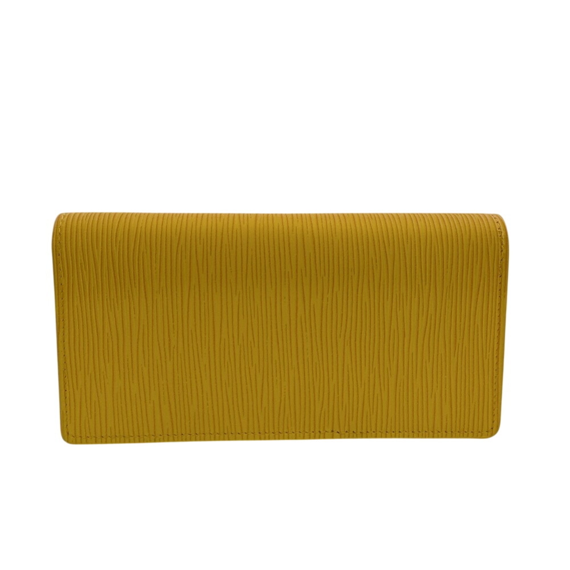 Louis Vuitton Yellow Leather Long Wallet (Bi-Fold) (Pre-Owned)