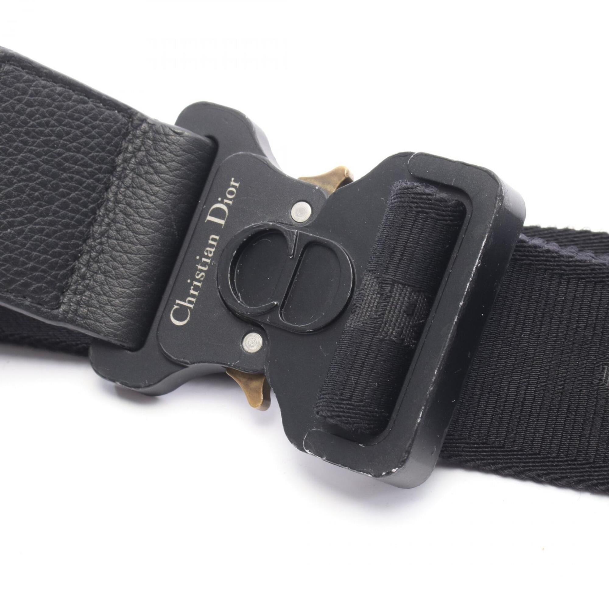 Christian Dior Black Leather Fanny Pack Sling Bag (Pre-Owned)
