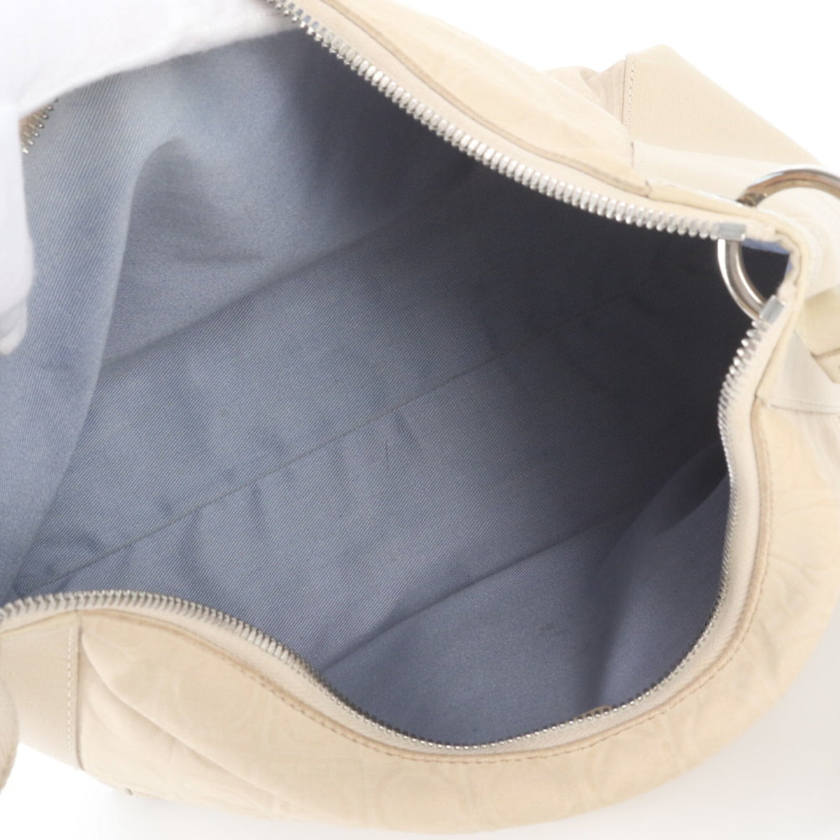 Salvatore Ferragamo Beige Leather Handbag Shoulder Bag Tote Bag (Pre-Owned)