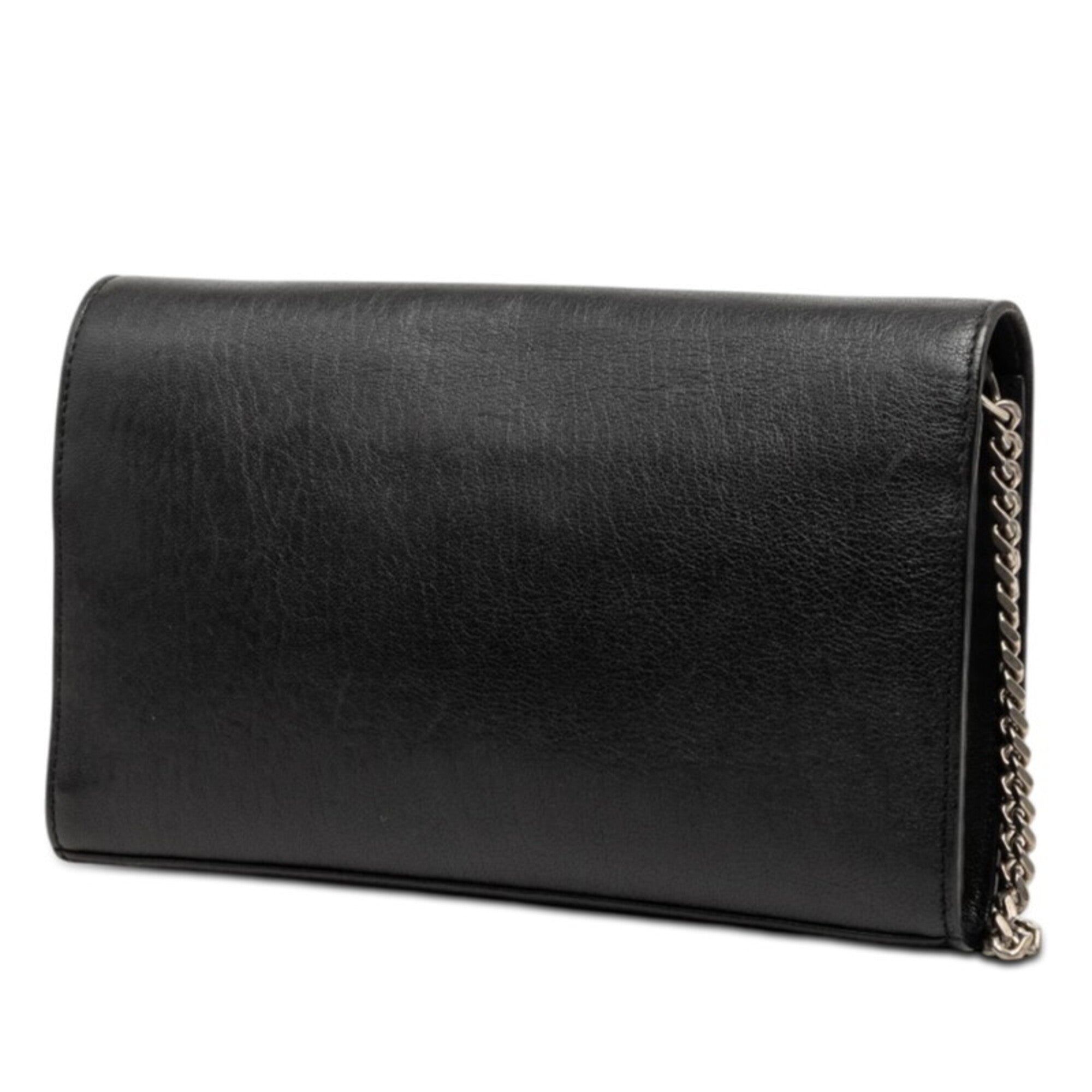 Saint Laurent Black Leather Shoulder Bag (Pre-Owned)