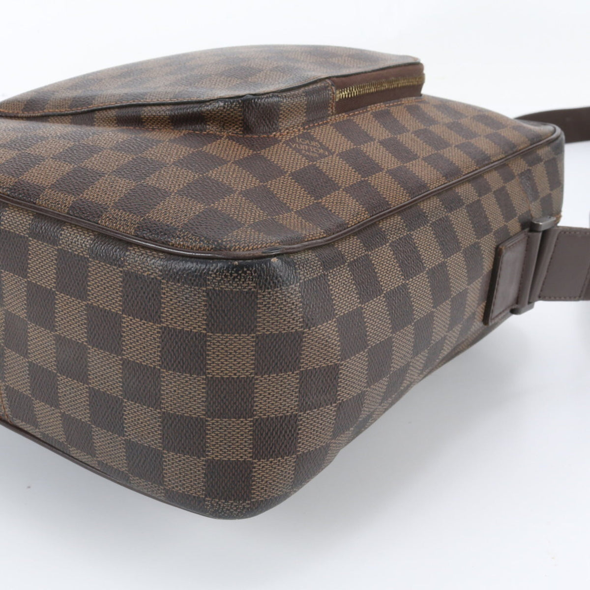 Louis Vuitton Ebene Leather Coated Canvas Messenger Bag Shoulder Bag (Pre-Owned)