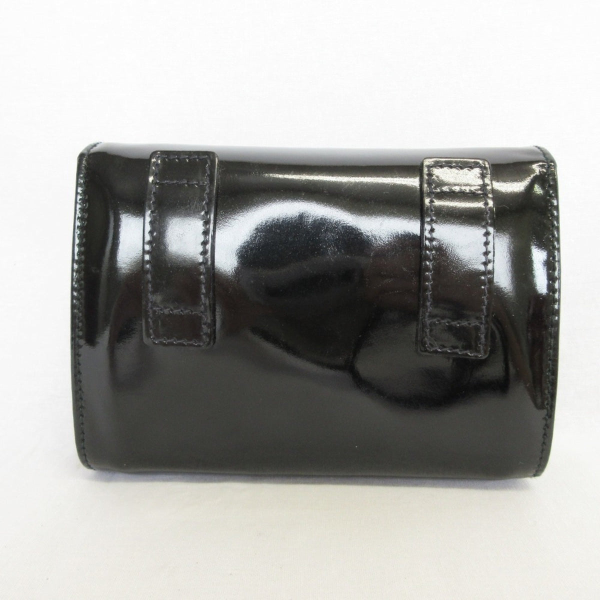 Salvatore Ferragamo Black Patent Leather Shoulder Bag (Pre-Owned)