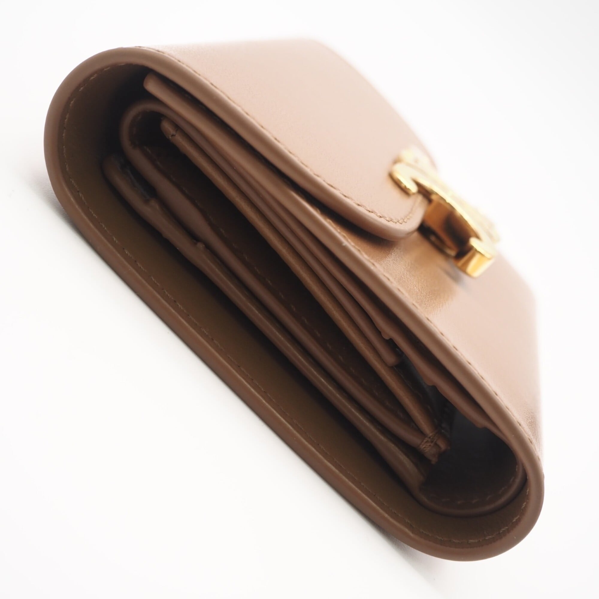 Celine Brown Leather Wallet (Tri-Fold) (Pre-Owned)