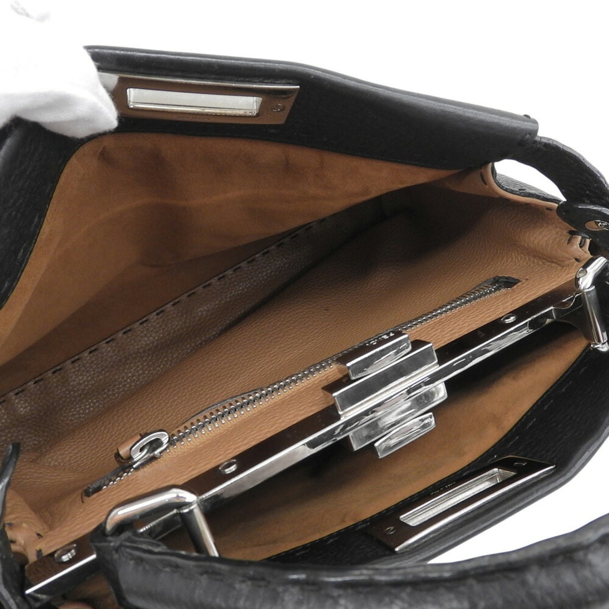 Fendi Black Leather Handbag (Pre-Owned)