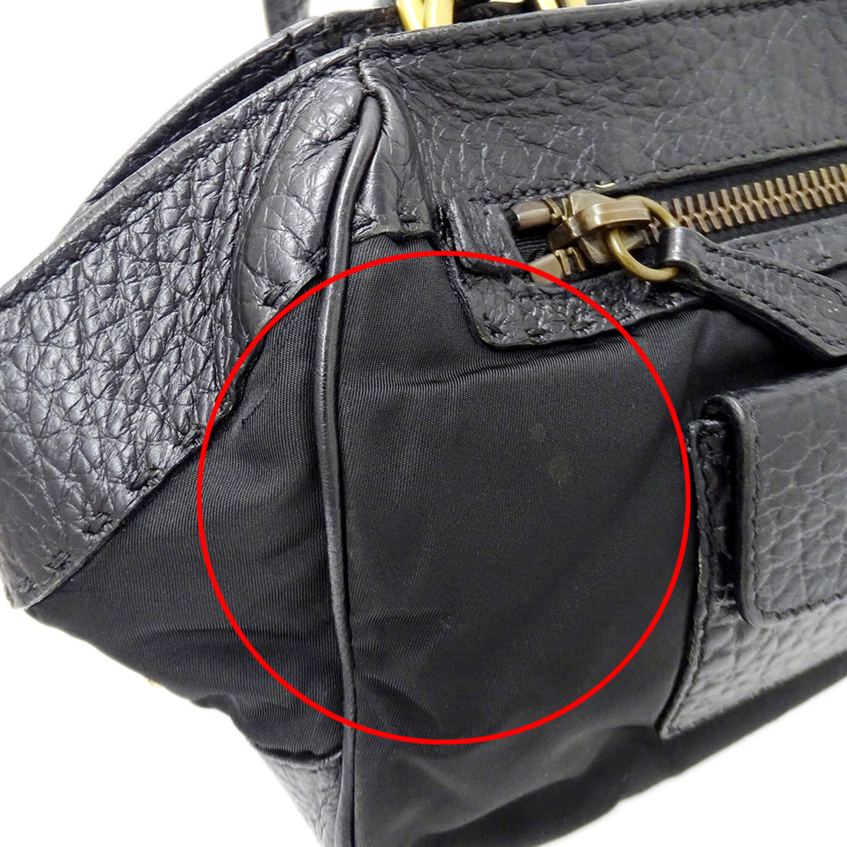 Prada Black Nylon Handbag Tote Bag (Pre-Owned)