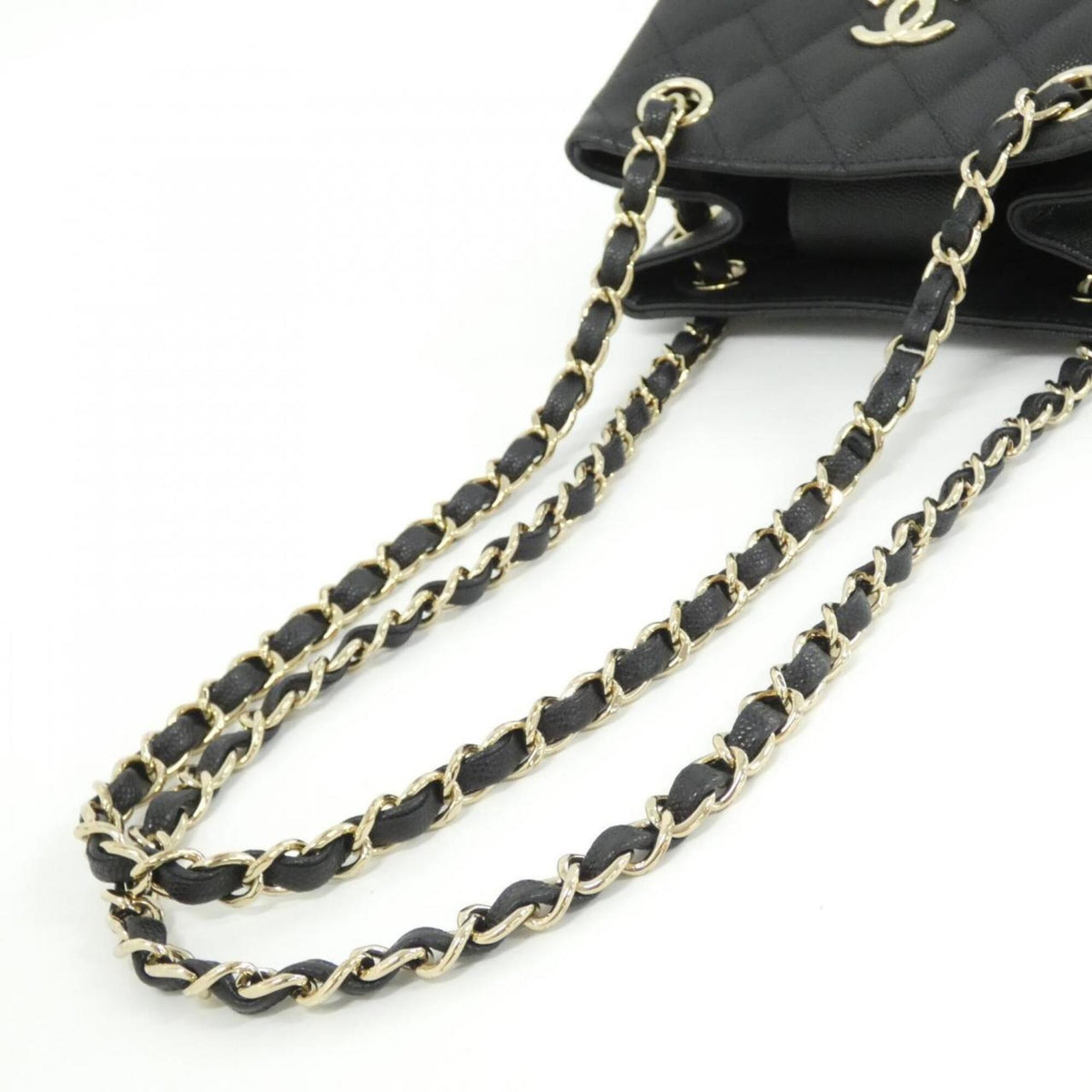 Chanel Black Grained Calfskin Shoulder Bag (Pre-Owned)