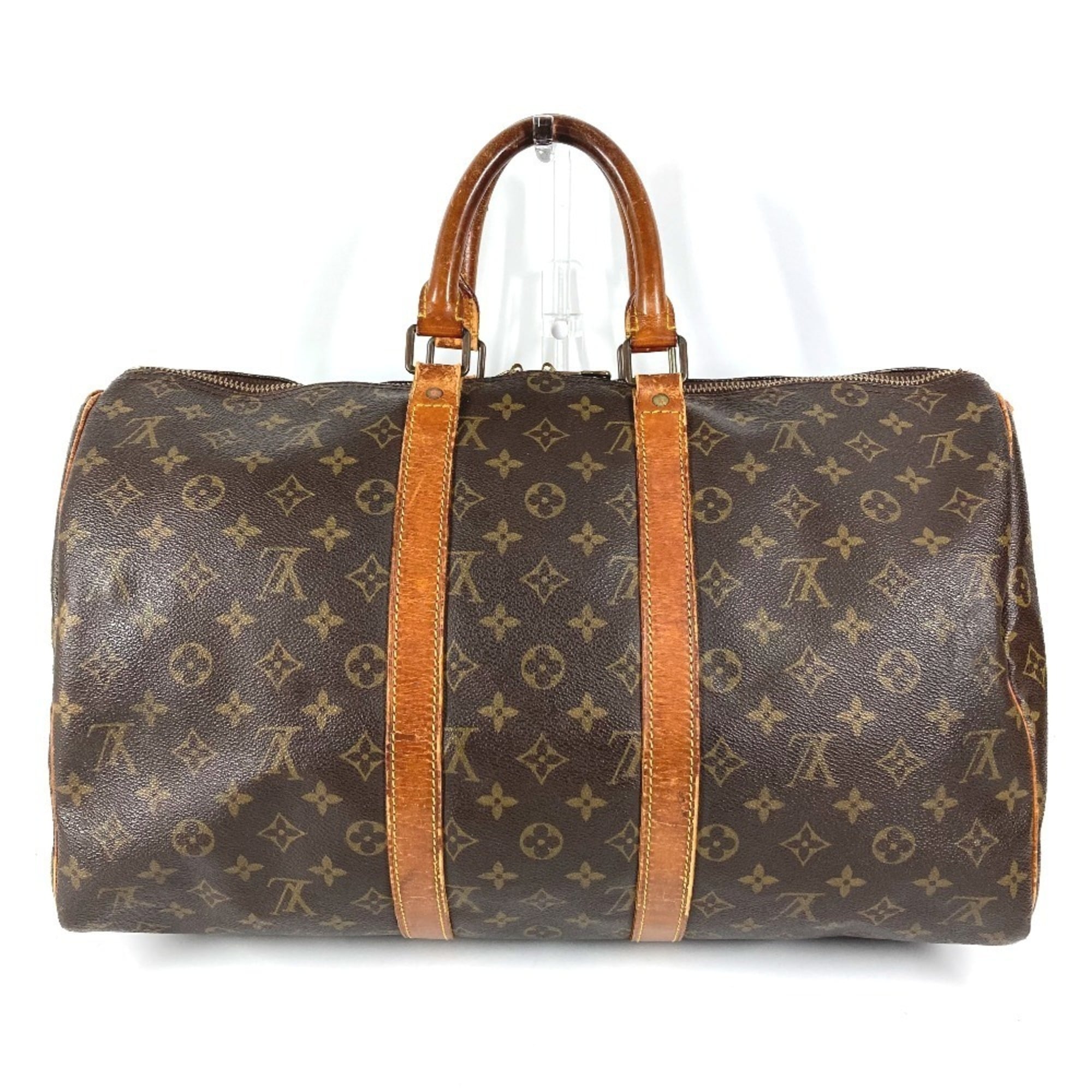 Louis Vuitton Brown Galle Monogram Monogram Boston Bag Handbag (Pre-Owned)