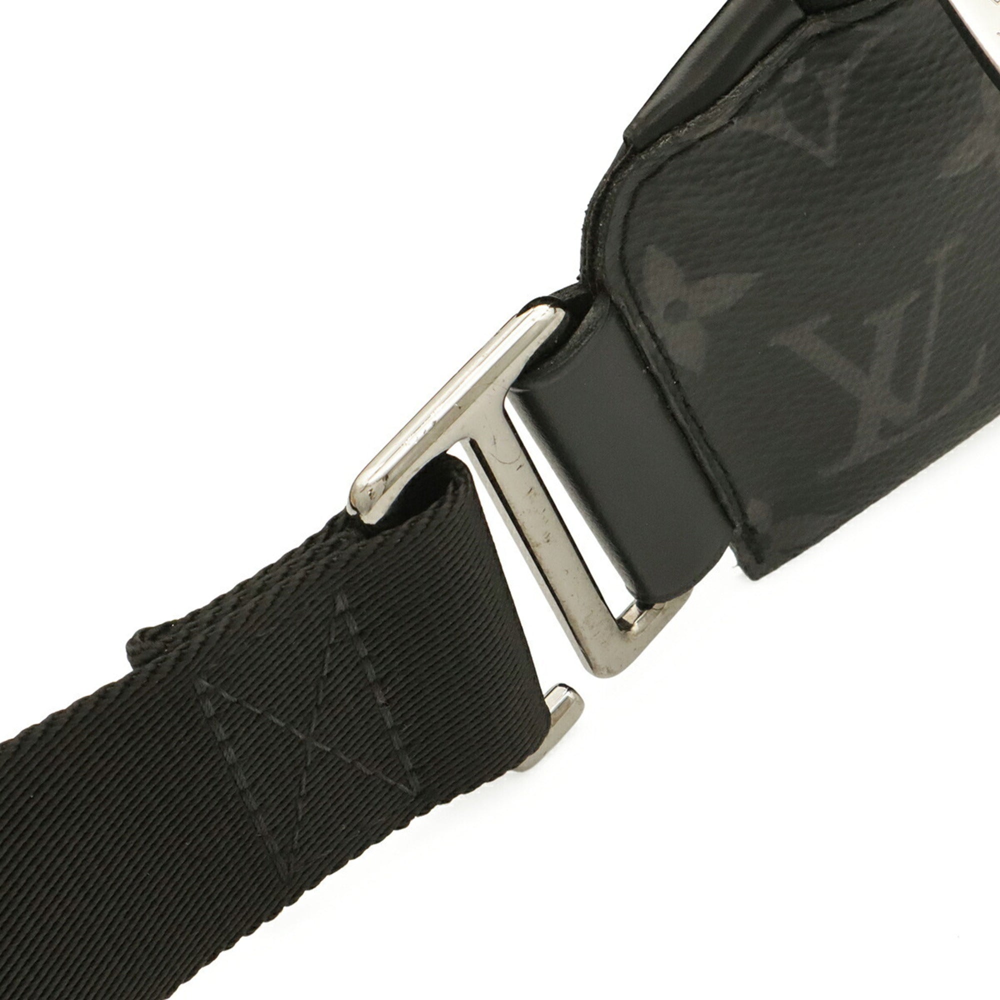 Louis Vuitton Black Gray Monogram Eclipse Canvas Leather Clutch Bag Pouch Sling Bag (Pre-Owned)