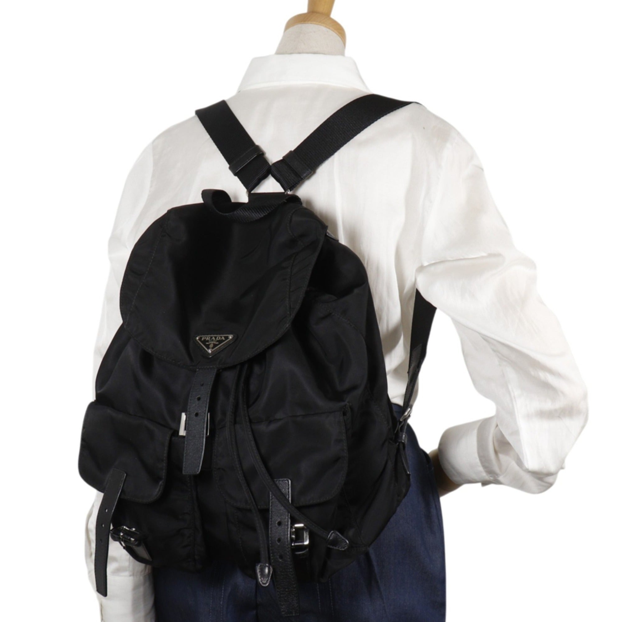 Prada Black Nero Nylon Backpack (Pre-Owned)