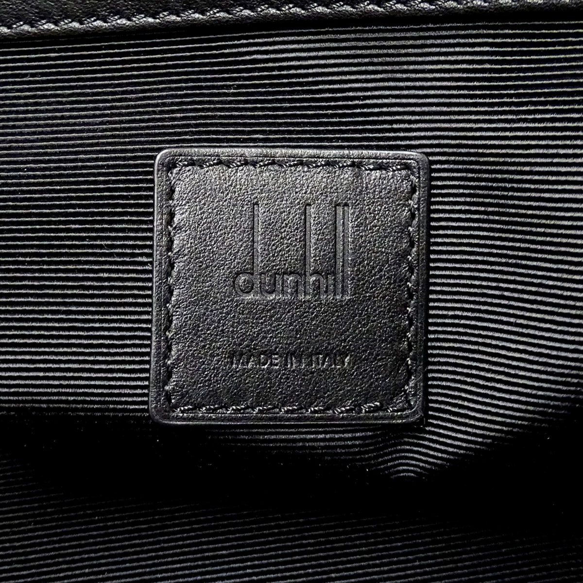 Dunhill Black Leather Handbag Shoulder Bag (Pre-Owned)