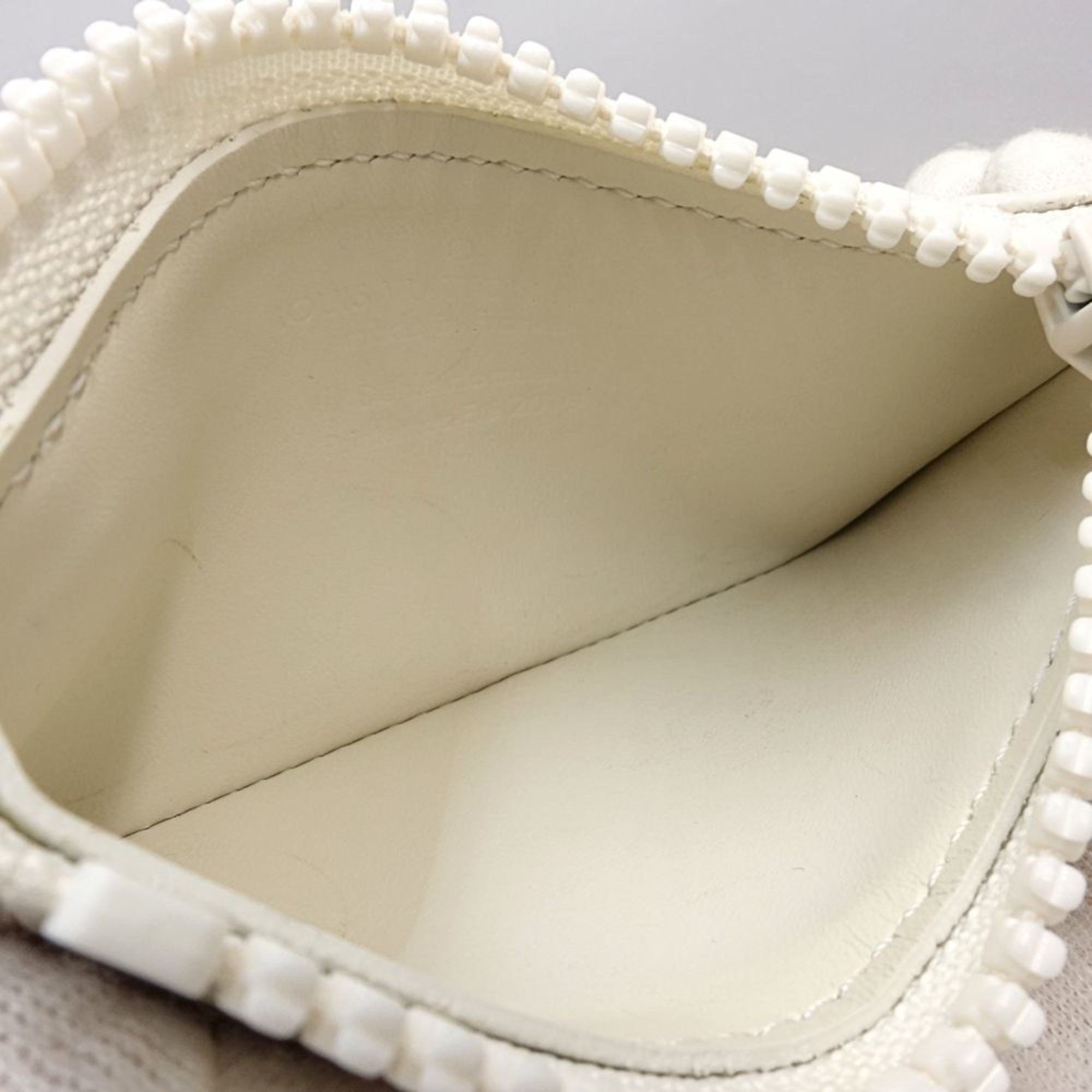 Louis Vuitton White Leather Coin Purse/Coin Case (Pre-Owned)