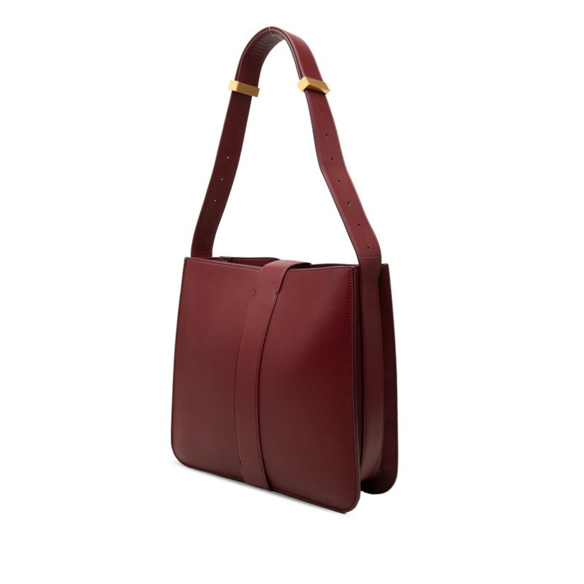 Bottega Veneta Bordeaux Red Color Wine Leather Shoulder Bag (Pre-Owned)