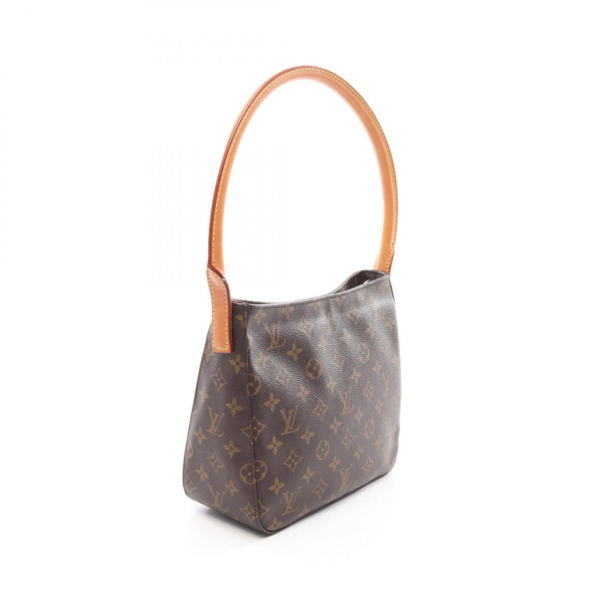 Louis Vuitton Brown Coated Canvas Leather Handbag Shoulder Bag (Pre-Owned)