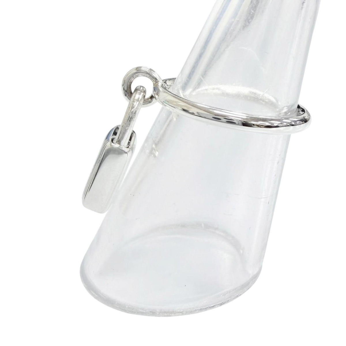 Hermes Silver Silver 925 Band Ring (Pre-Owned)