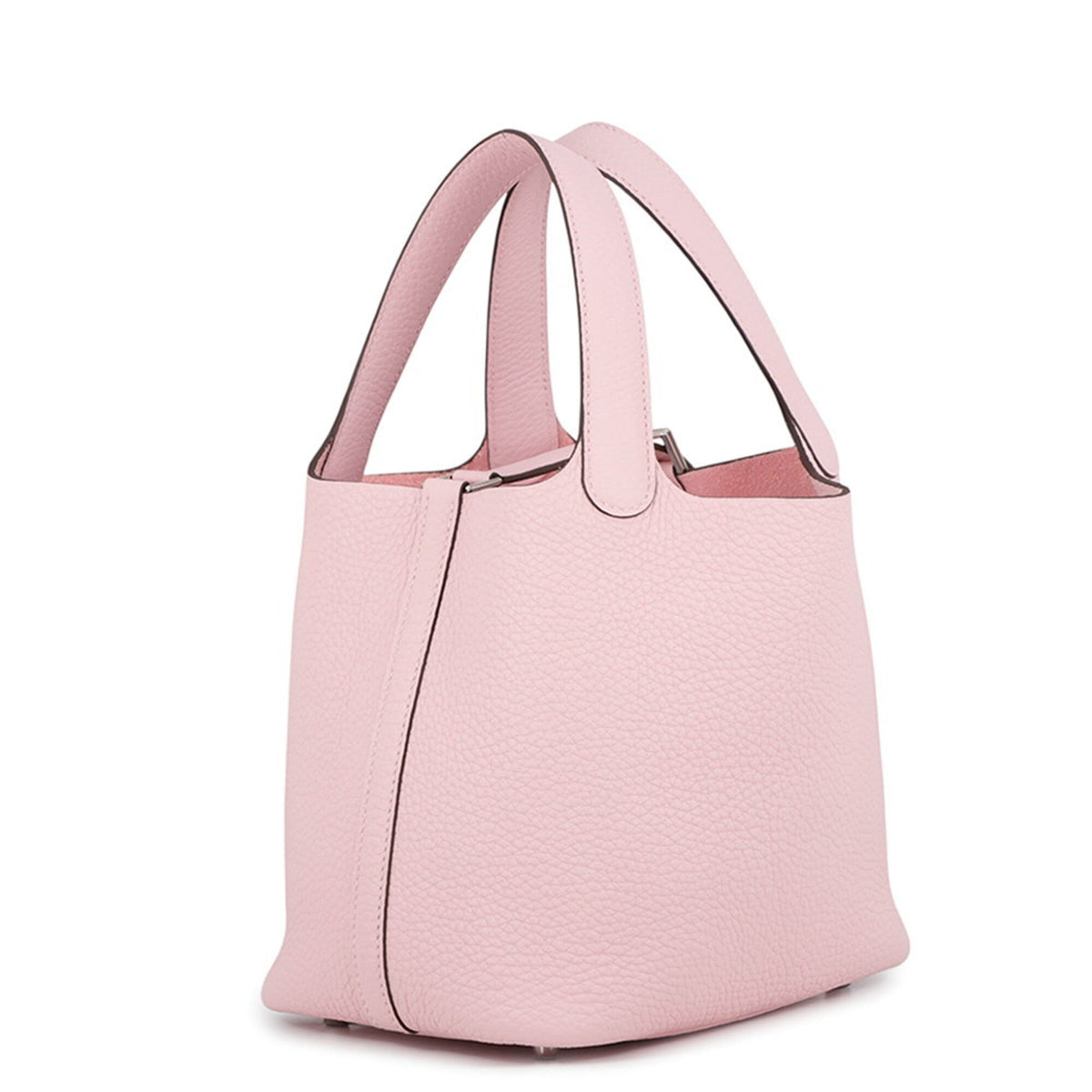 Hermes Picotin Rose Sakura Taurillon Clemence Leather Handbag (Pre-Owned)