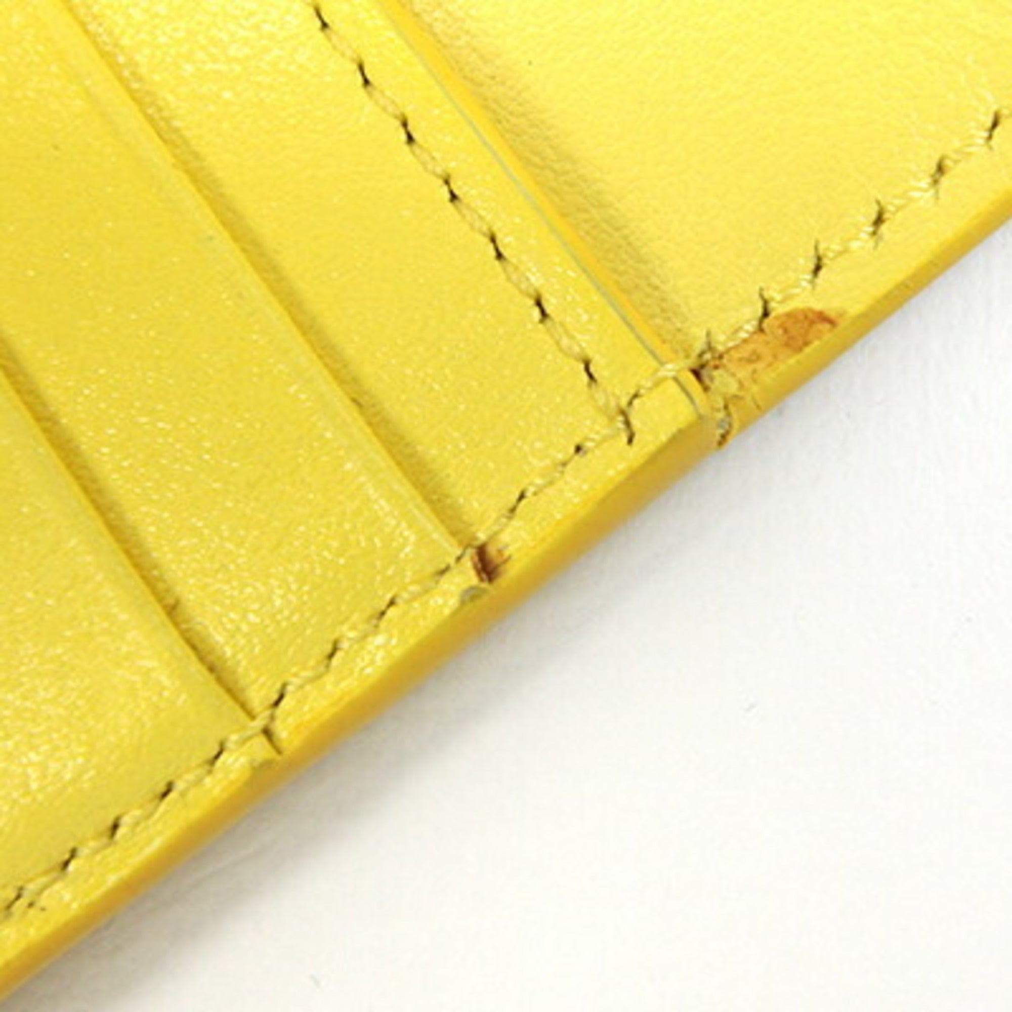 Celine Yellow Leather Wallet (Tri-Fold) (Pre-Owned)