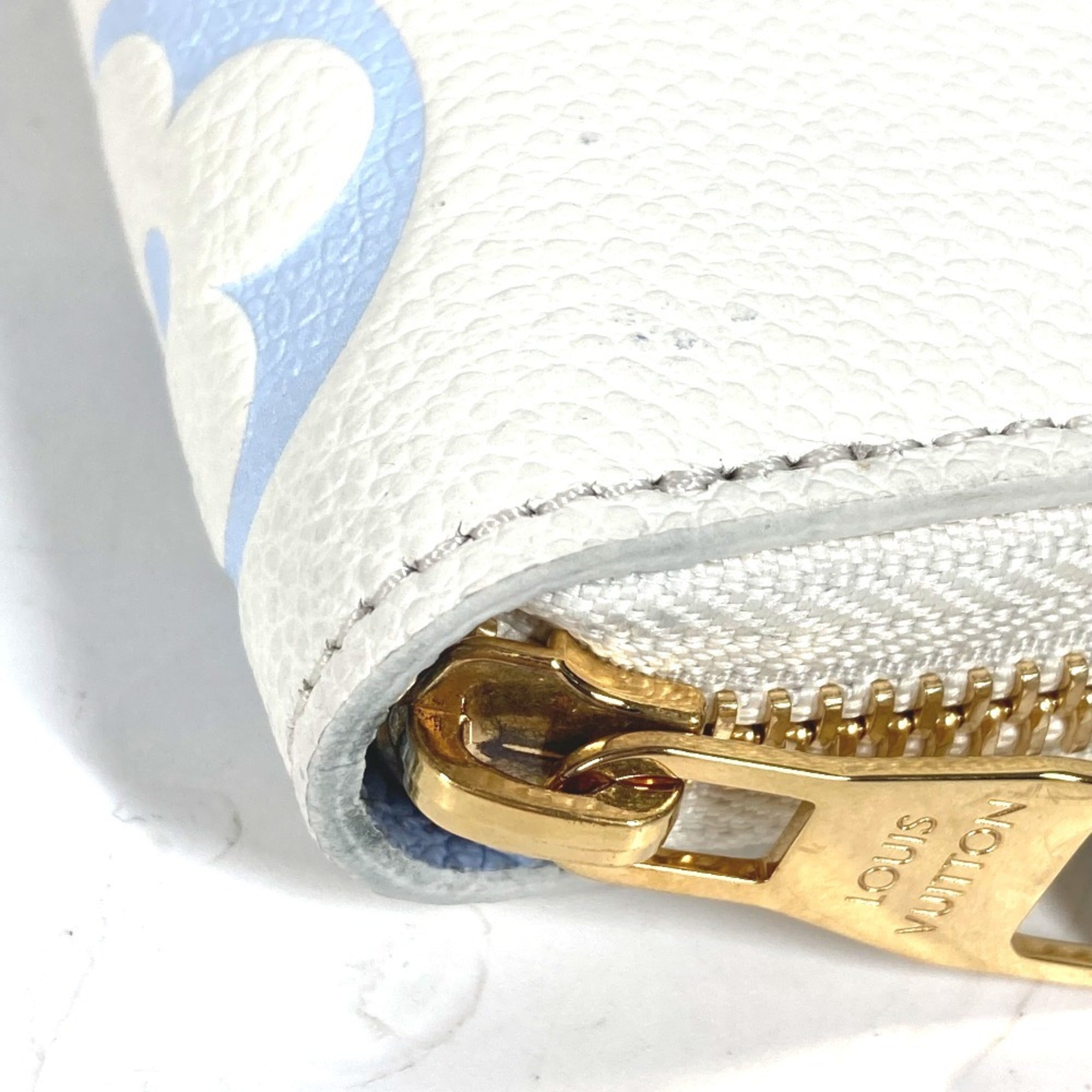 Louis Vuitton Monogram Empreinte Blue White Monogram Empreinte Long Bill Wallet (Bi-Fold) (Pre-Owned)