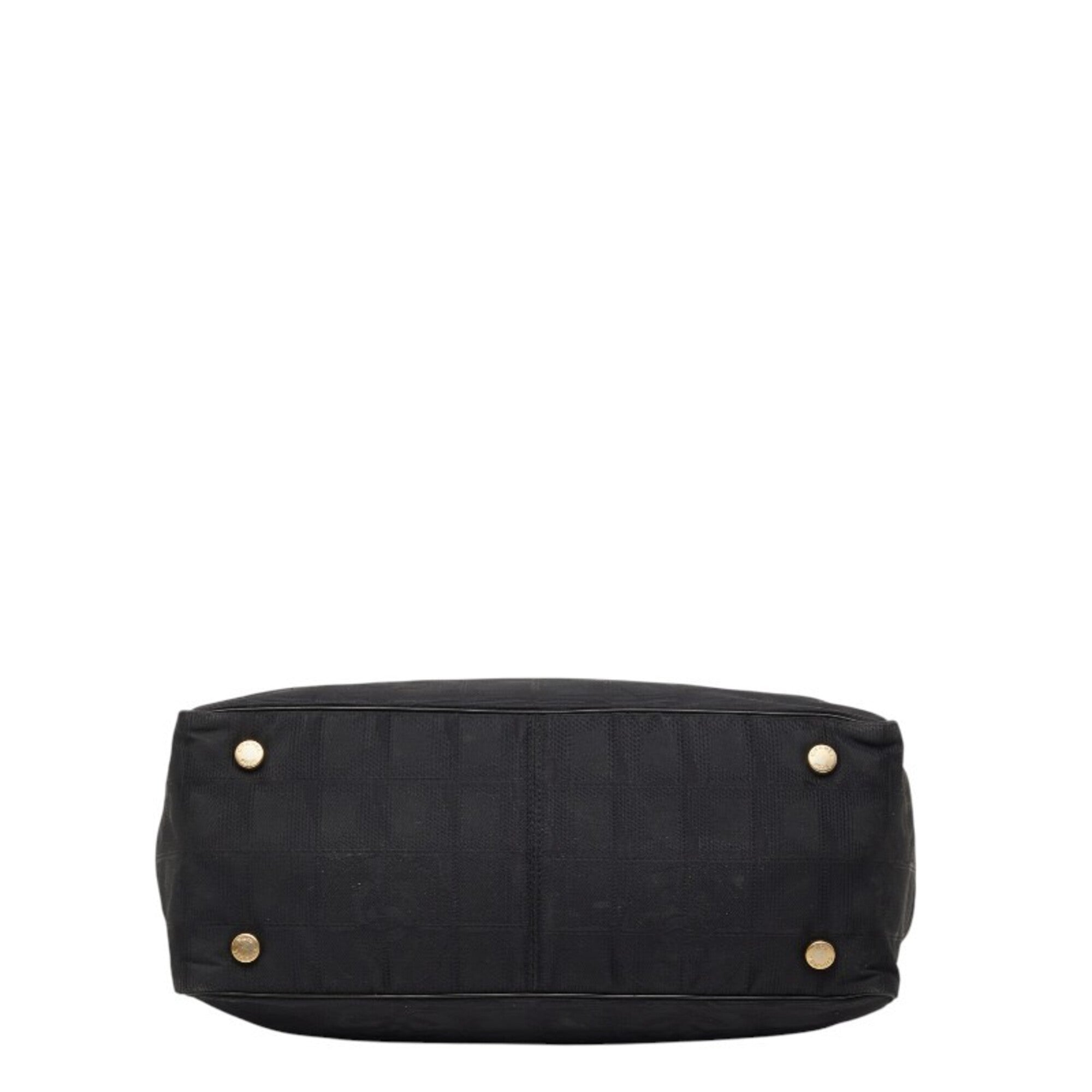 Chanel Black Nylon Leather Handbag (Pre-Owned)
