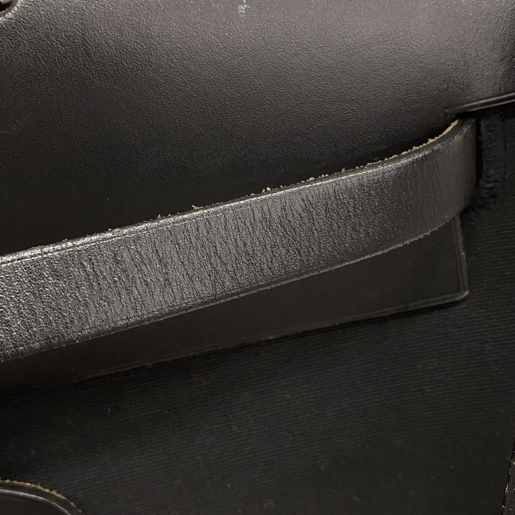 Hermes Black Toile Officier Handbag (Pre-Owned)