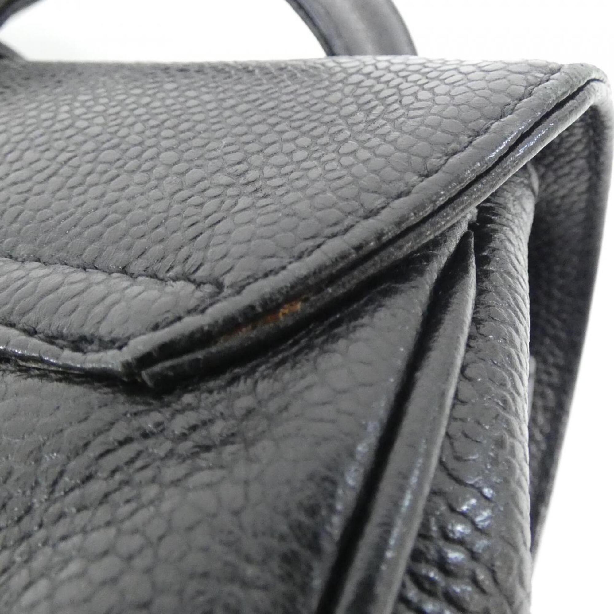 Chanel Black Grained Calfskin Backpack (Pre-Owned)