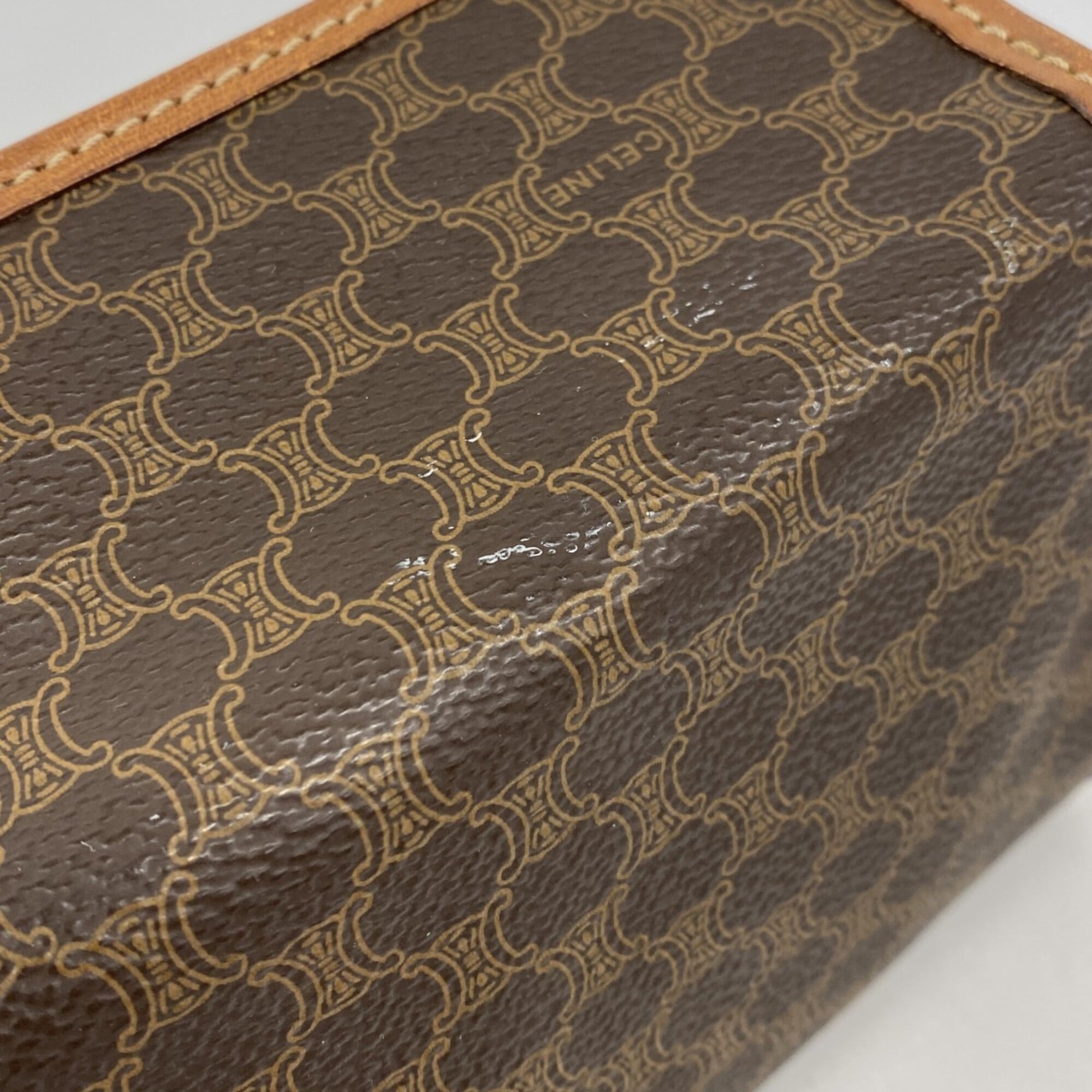 Celine Brown Pvc Pouch (Pre-Owned)