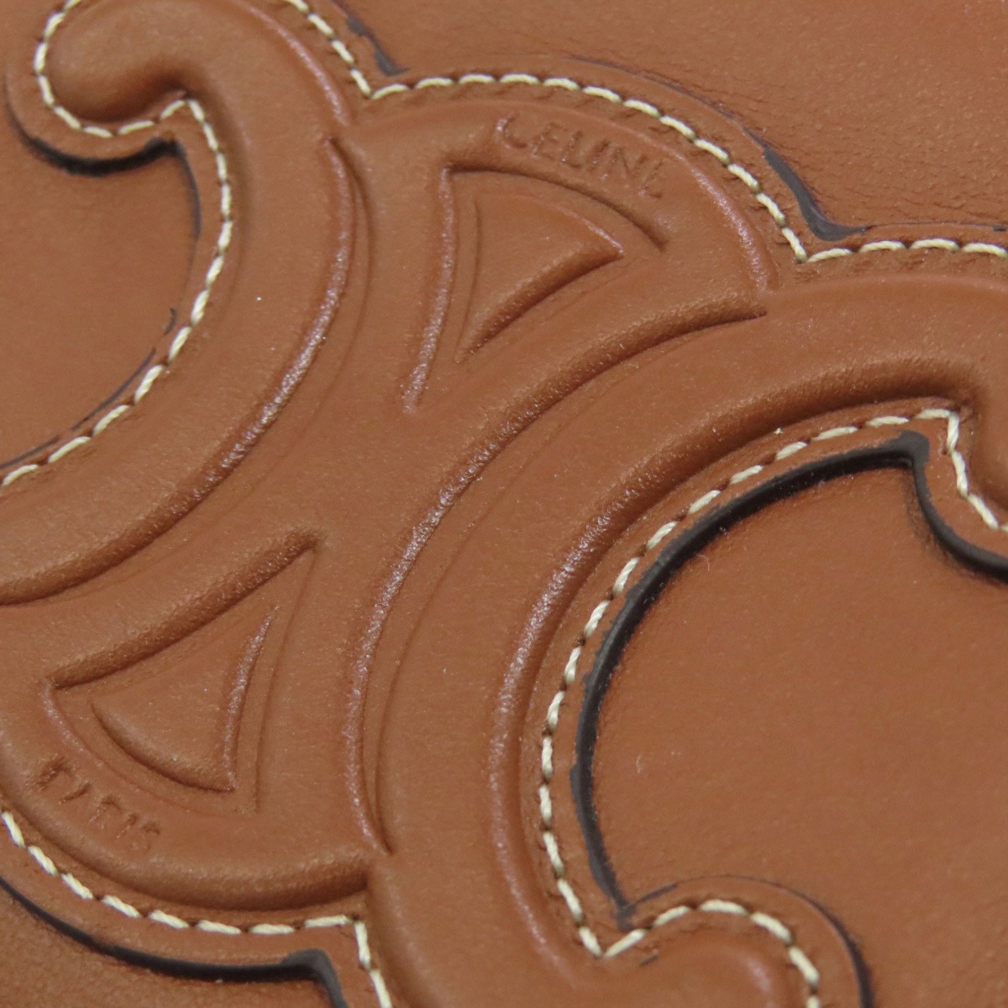Celine Brown Leather Coin Purse/Coin Case (Pre-Owned)