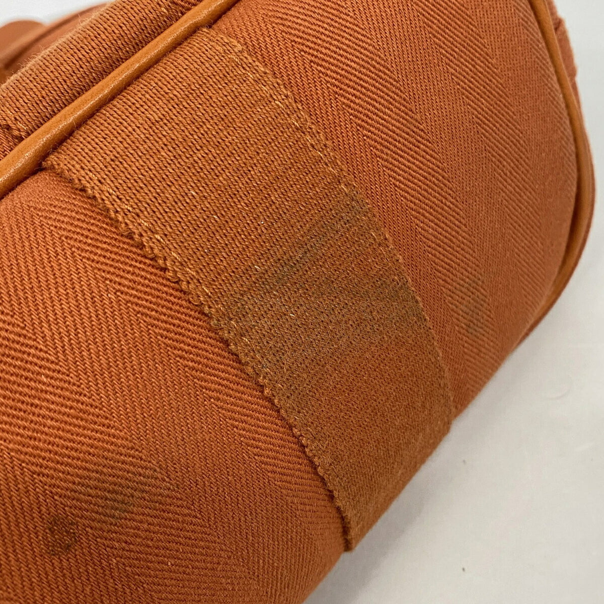 Hermes Orange Toile Chevron Tote Bag (Pre-Owned)