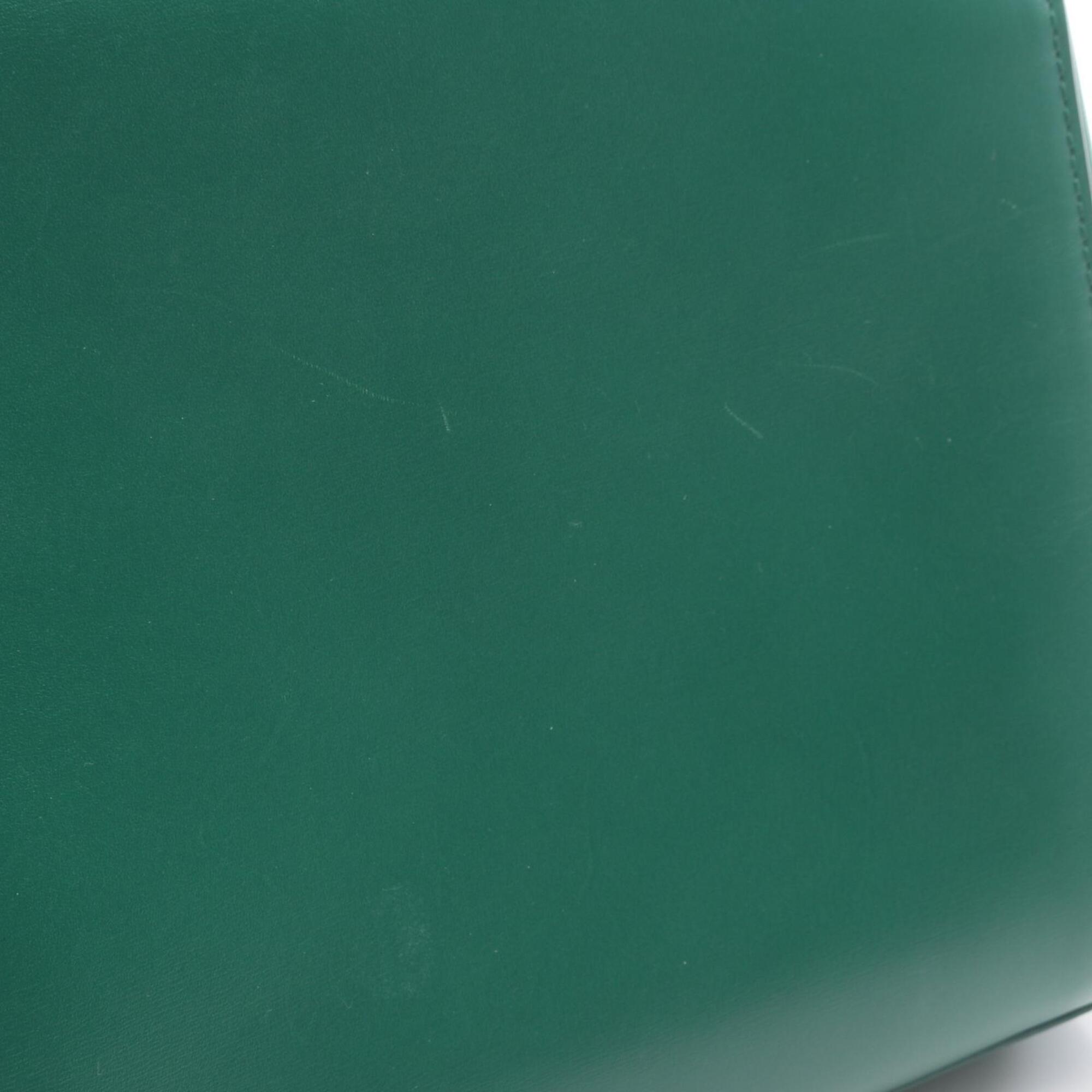 Bottega Veneta Green Leather Handbag Shoulder Bag (Pre-Owned)