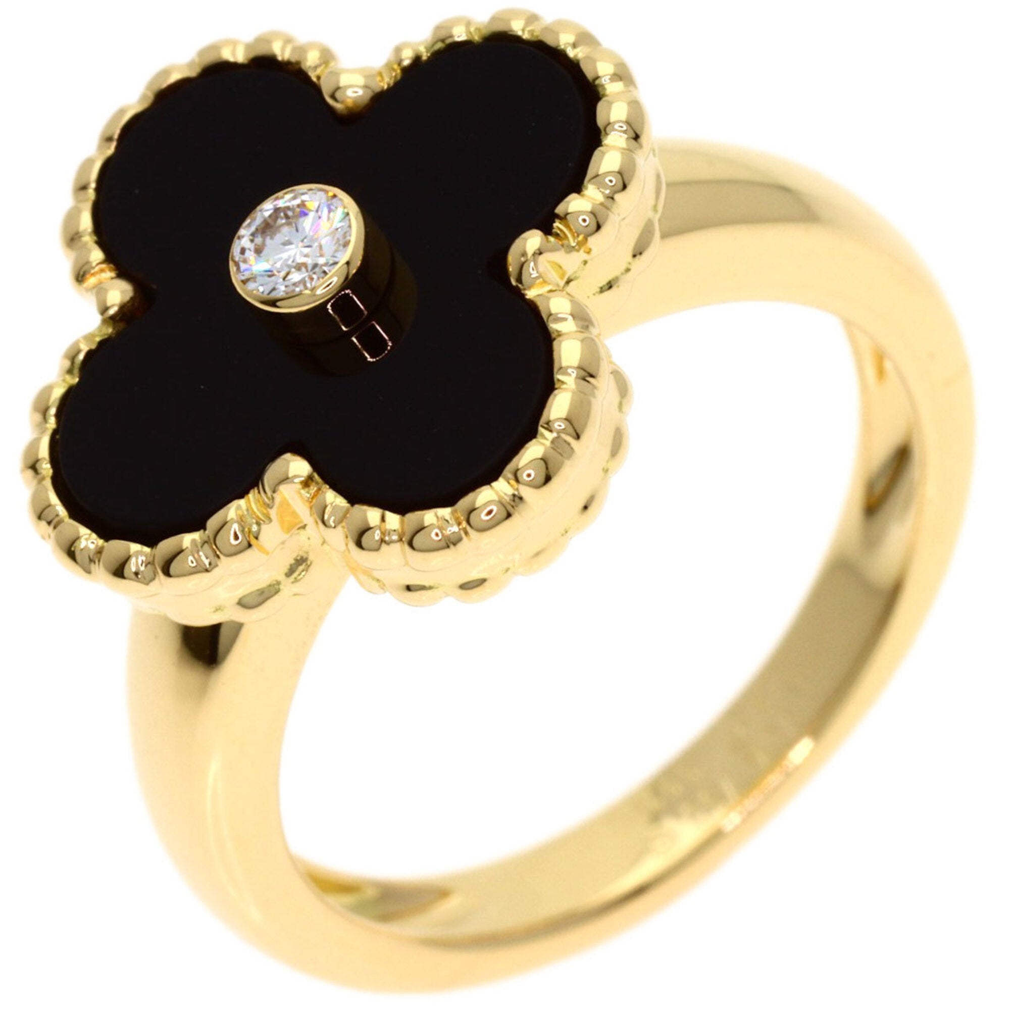 Van Cleef & Arpels Vintage Alhambra Yellow Gold (18K) Band Ring (Pre-Owned)