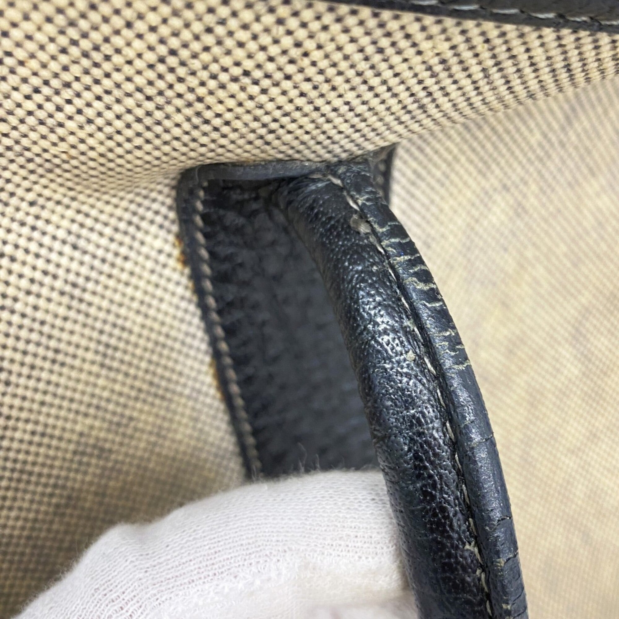 Hermes Black Toile H Tote Bag (Pre-Owned)