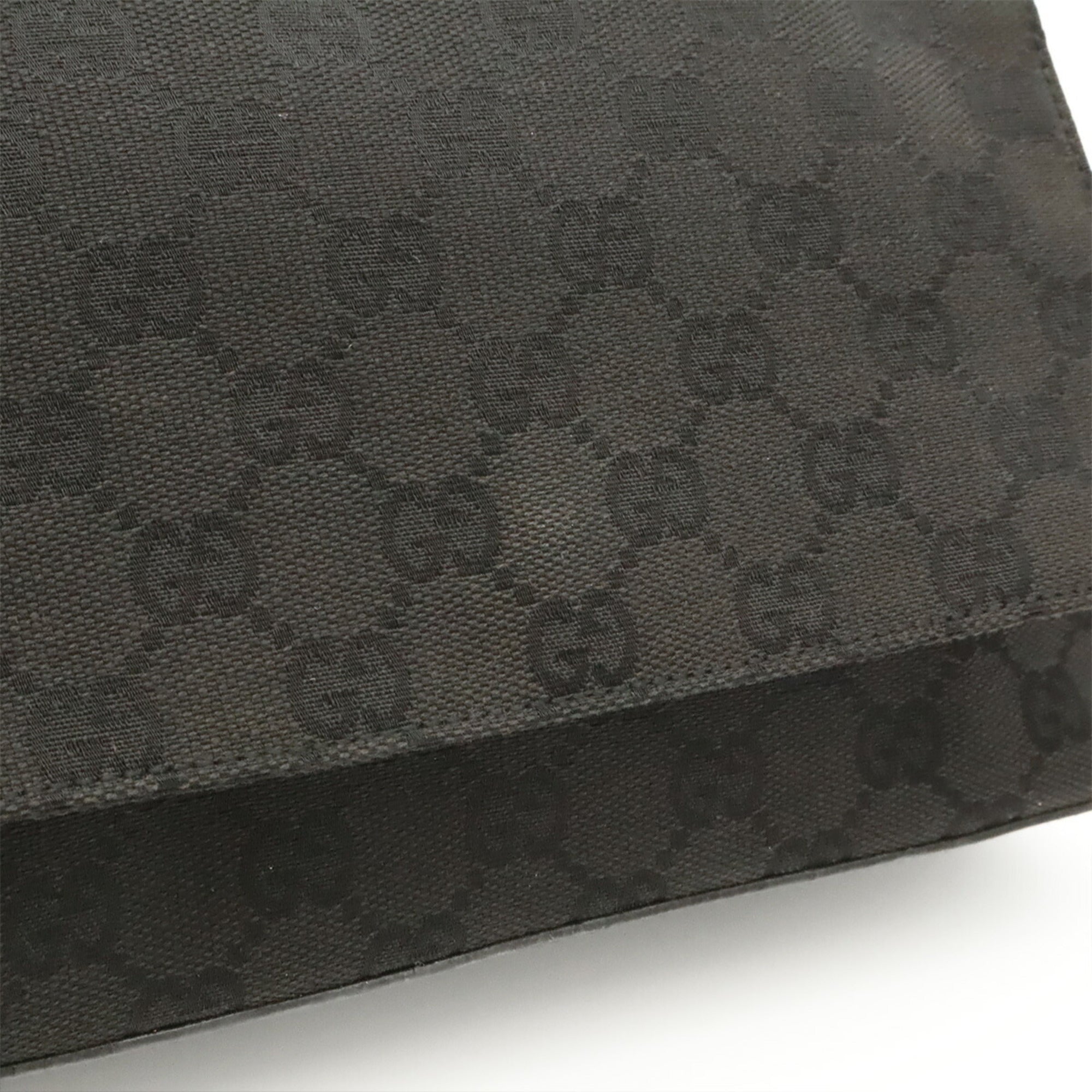 Gucci Black Canvas Leather Shoulder Bag (Pre-Owned)