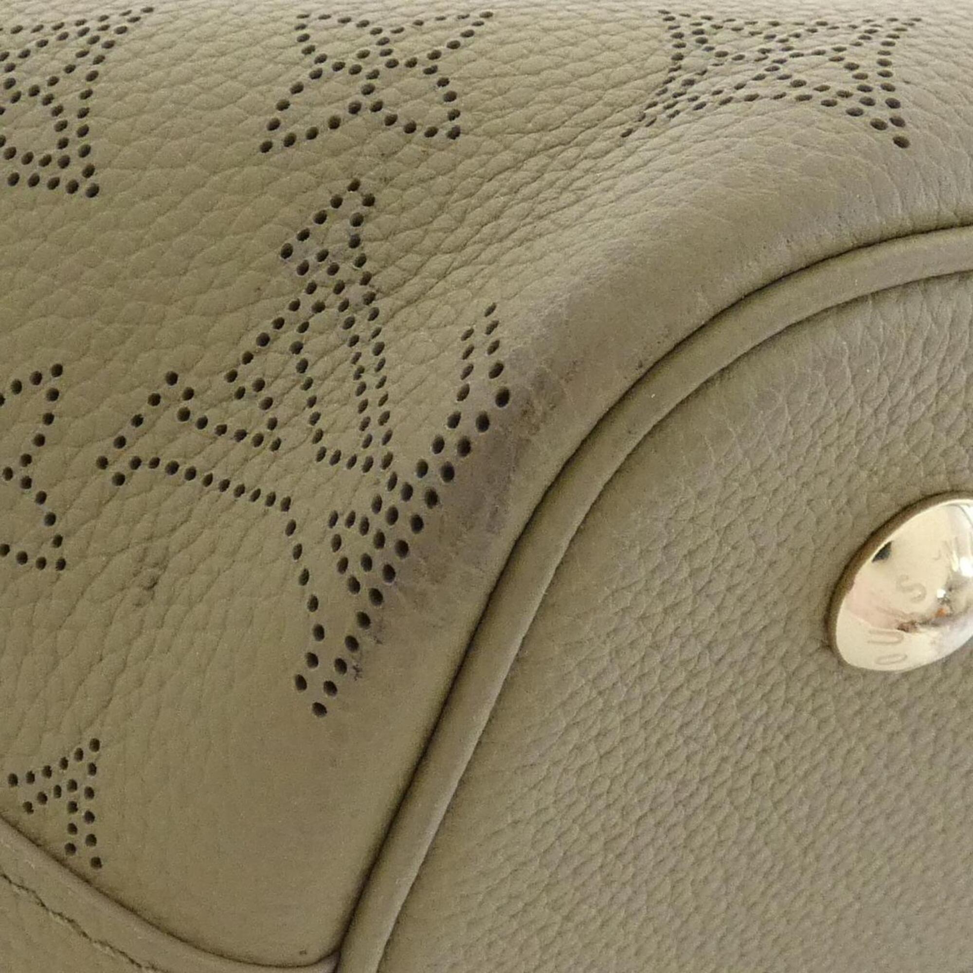 Louis Vuitton Taupe Leather Handbag Pouch (Pre-Owned)